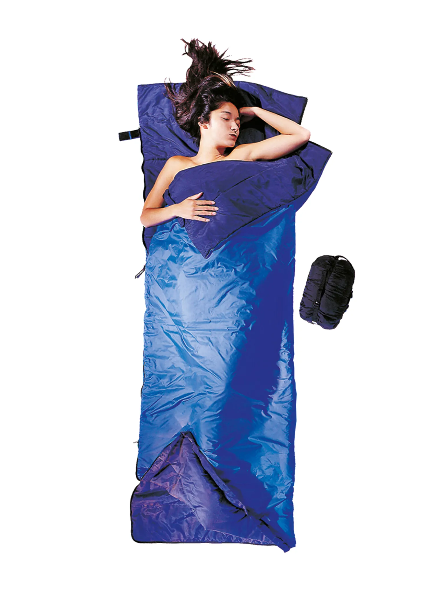 Kunstfaserschlafsack Cocoon Tropic Traveler - Silk Long (200 cm) - royal blue/tuareg