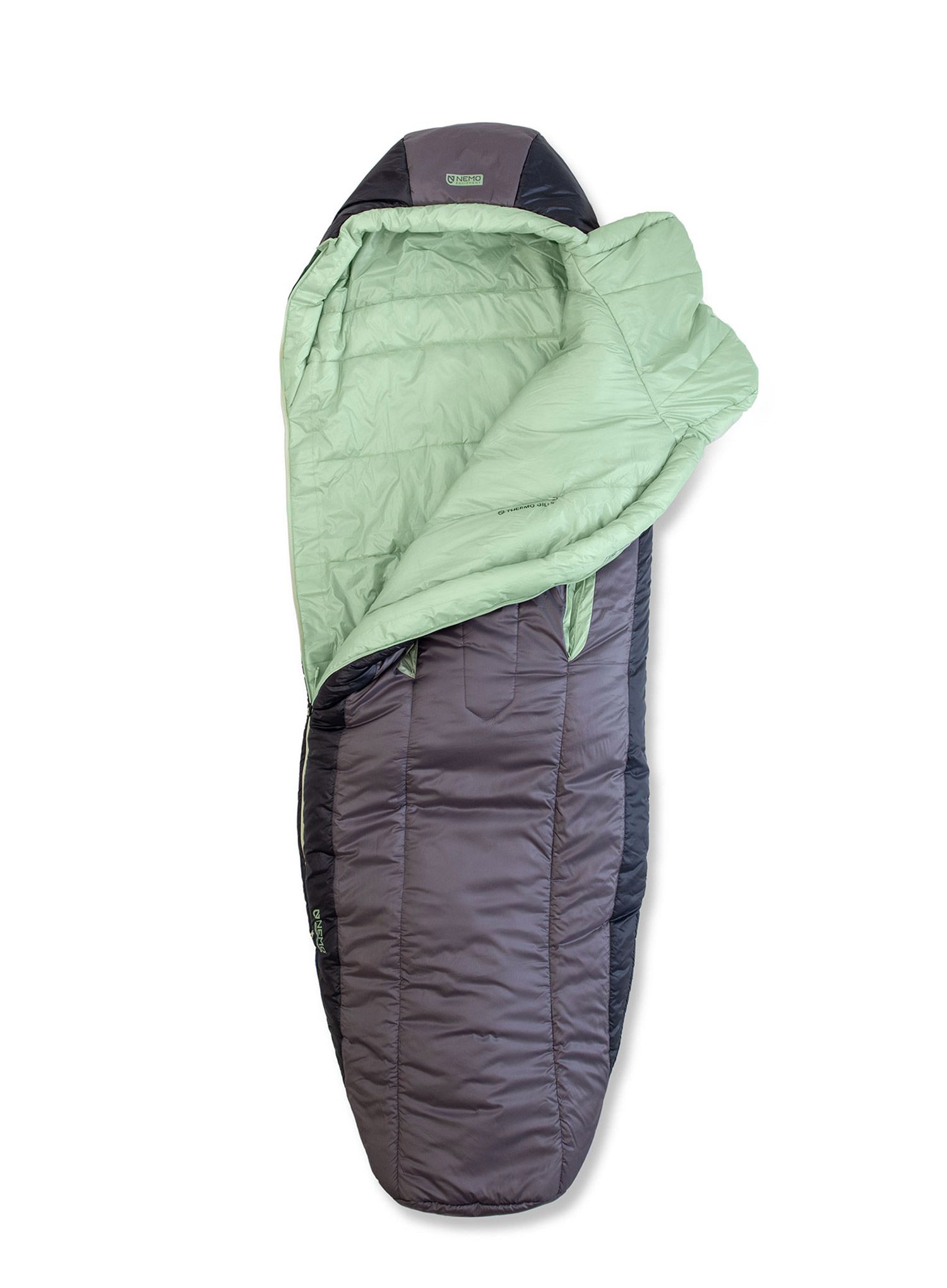 Kunstfaserschlafsack Damen Nemo Forte Endless Promise 35 Reg (168 cm) - plum gray/celadon green