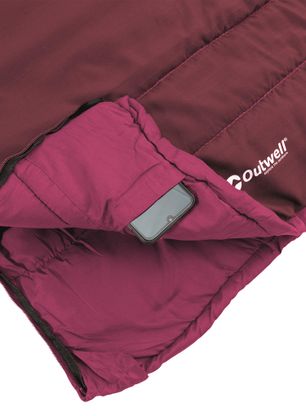 Kinderschlafsack Outwell Champ Kids (130 cm) - deep red