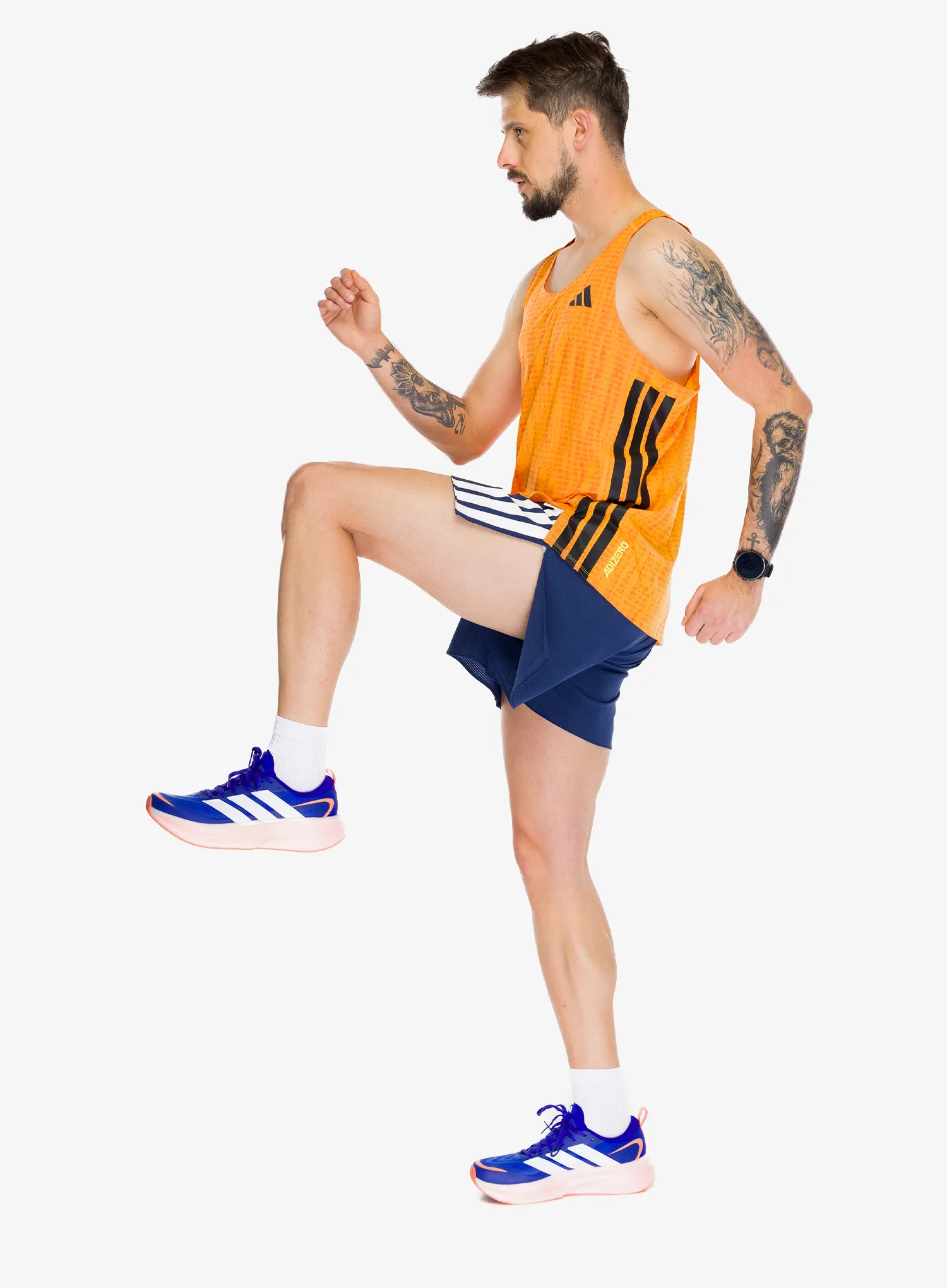 Laufshorts adidas Adizero Running Gel Pocket Shorts - tech indigo
