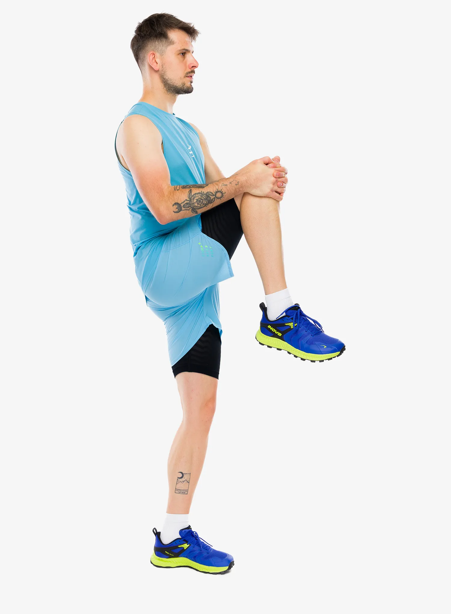 Laufshorts Compressport Trail Racing 2-In-1 Short - norse blue
