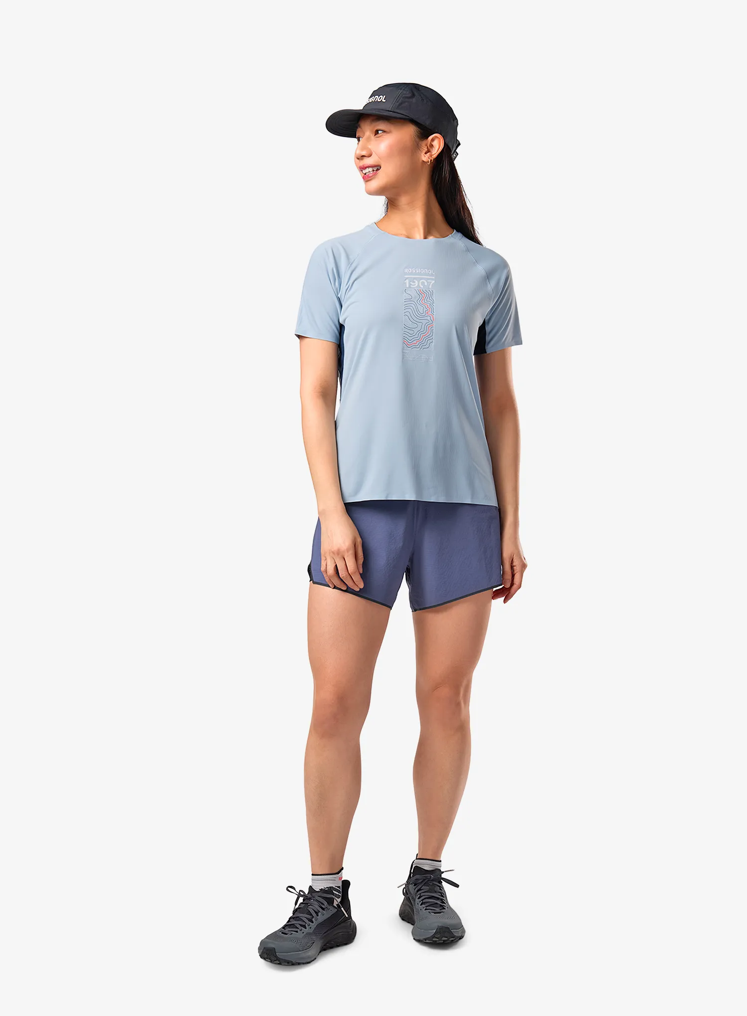 Laufshorts Damen Rossignol Sapa 2in1 Short 5in - true night blue