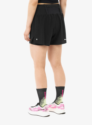 Laufshorts Damen Salomon Sense Aero 2In1 Trail 4 - deep black