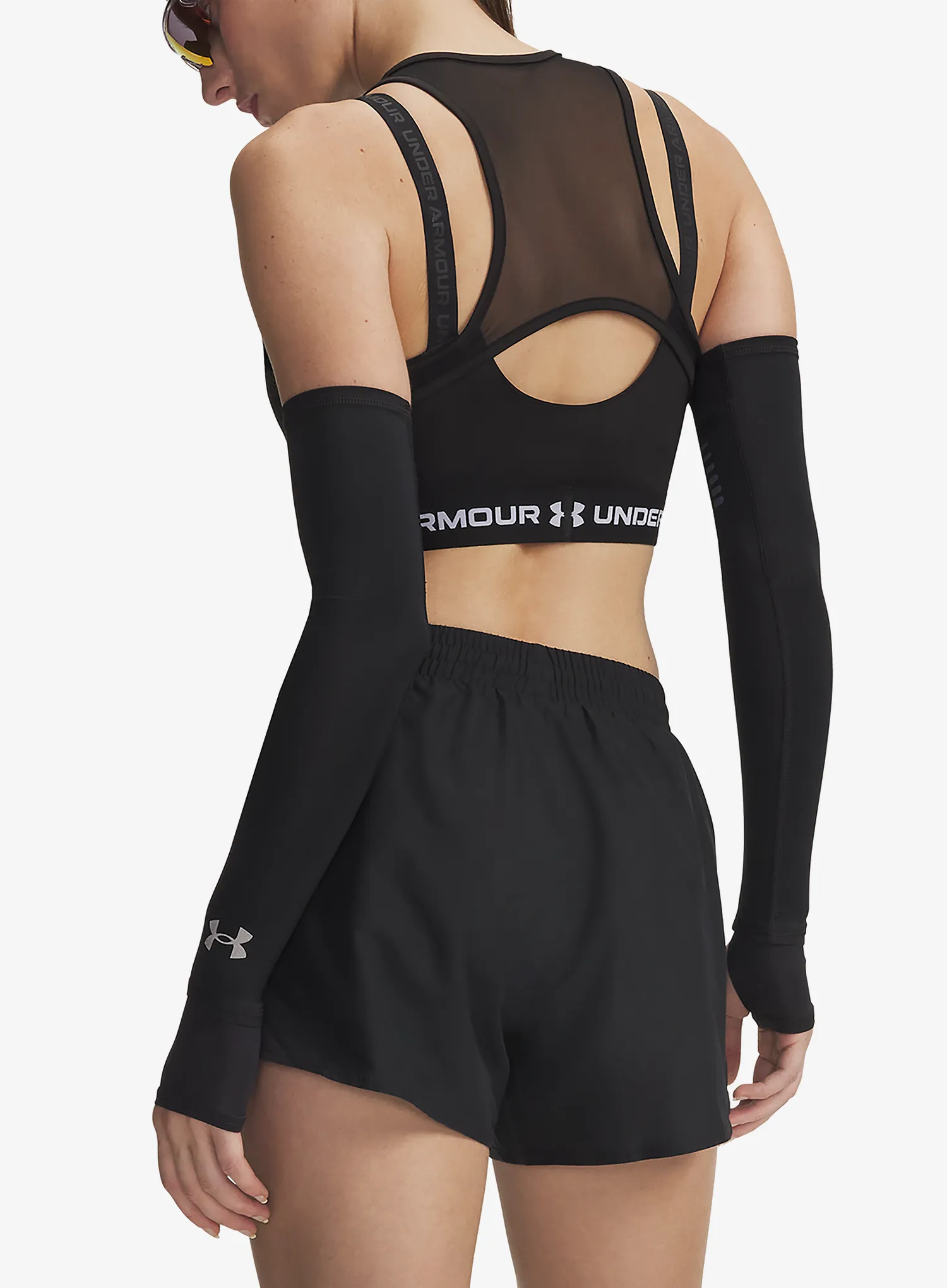 Laufshorts Damen Under Armour Fly By 3in Shorts - black/black/reflective