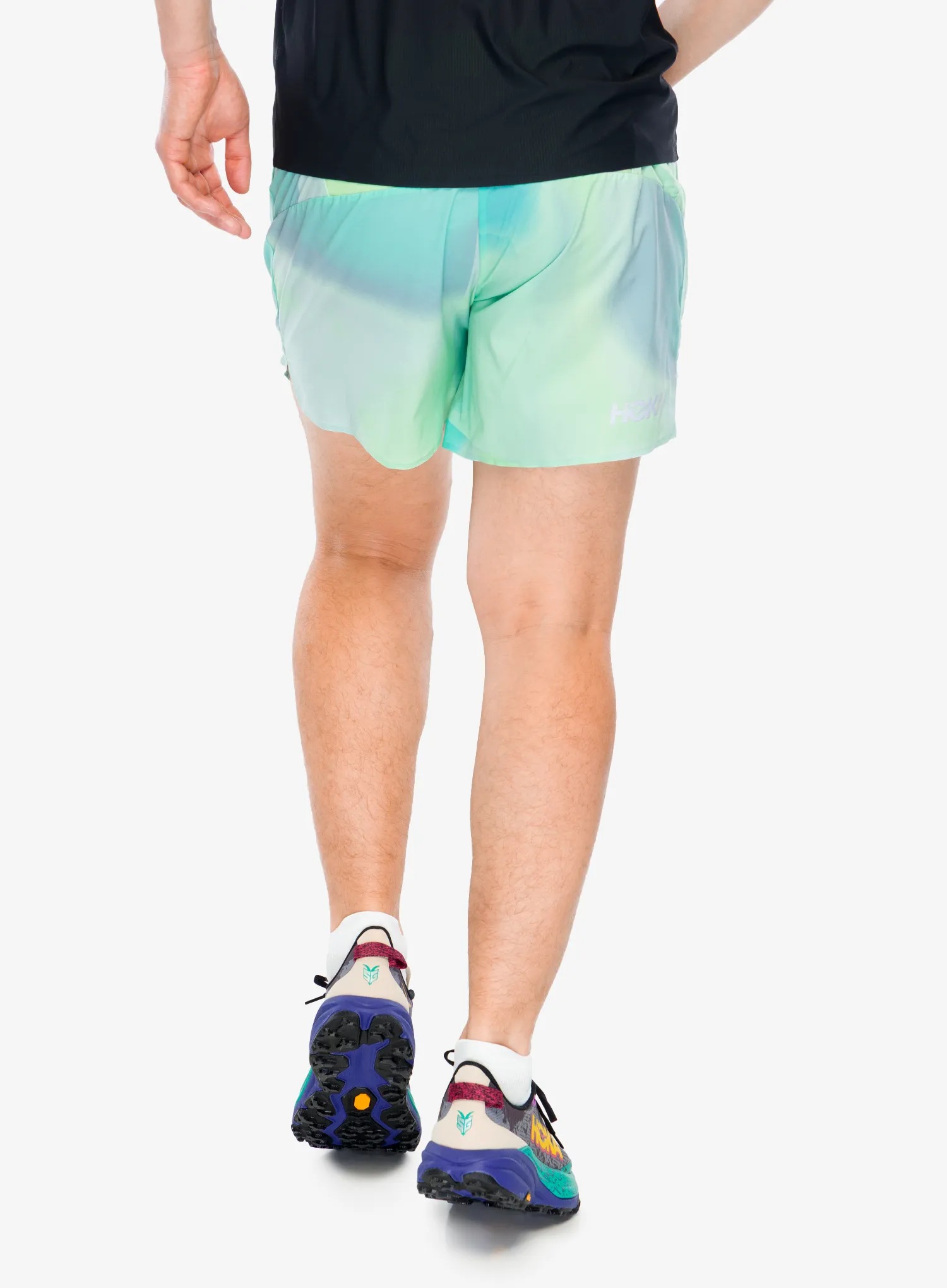 Laufshorts Hoka Glide 5 Short With Brief - tart apple mist