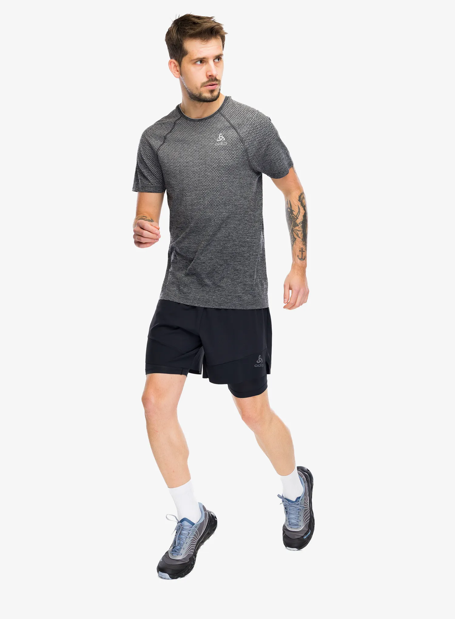 Laufshorts Odlo X-Alp Trail 6 Inch 2-In-1 Short - black