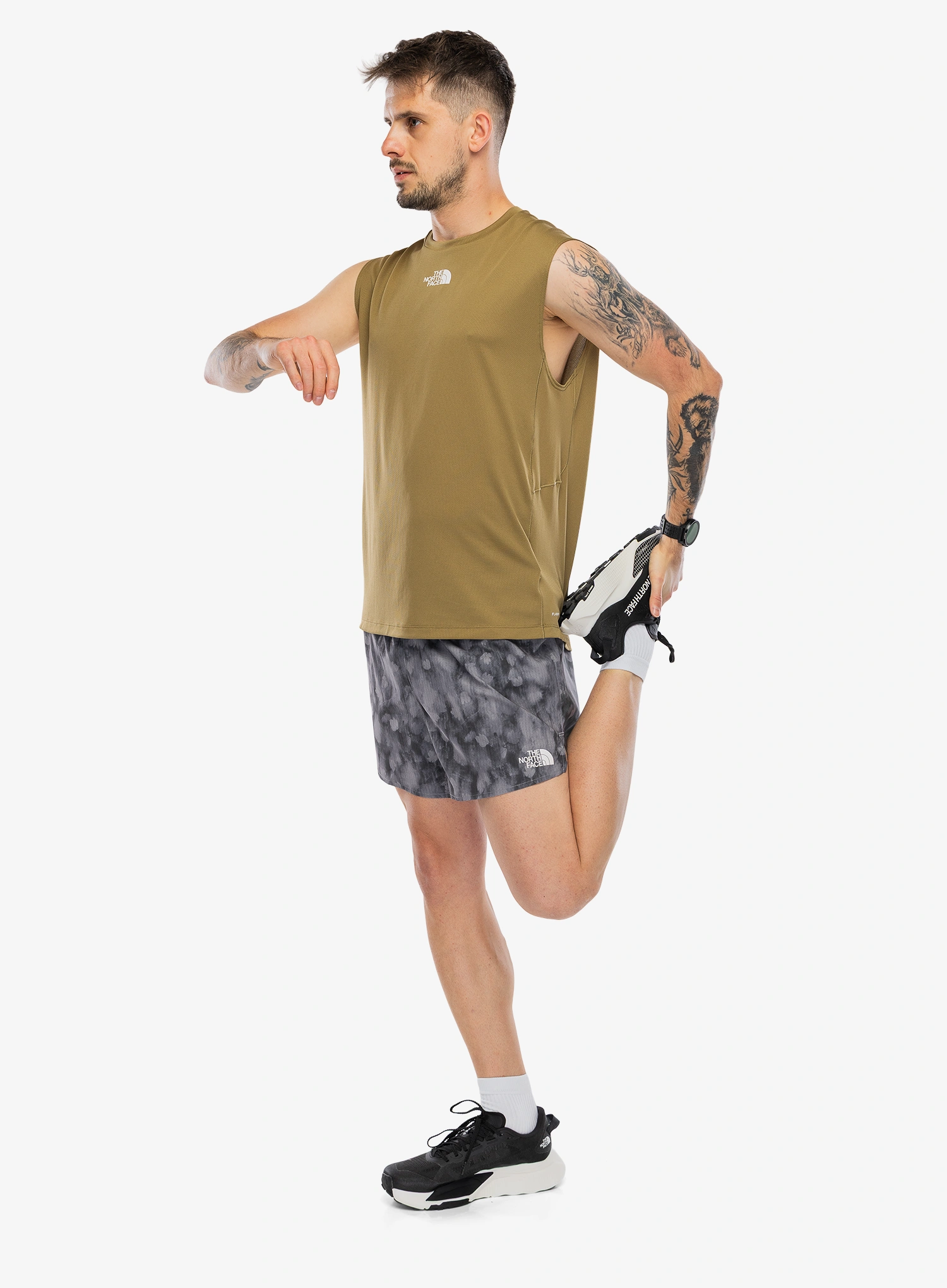 Laufshorts The North Face Sunriser Short 5in Print - grey print