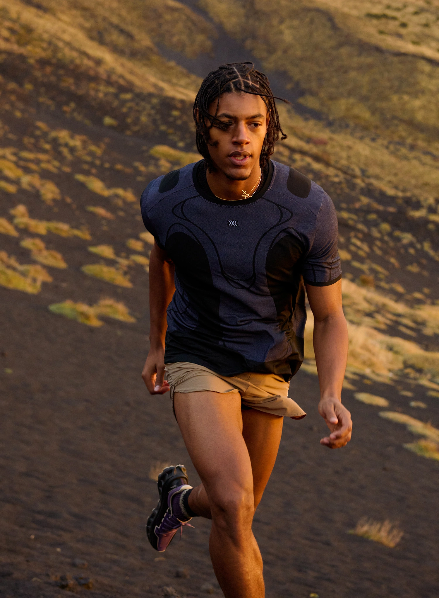 Laufshorts X-Bionic Corefusion Run Perform Shorts - dark sand