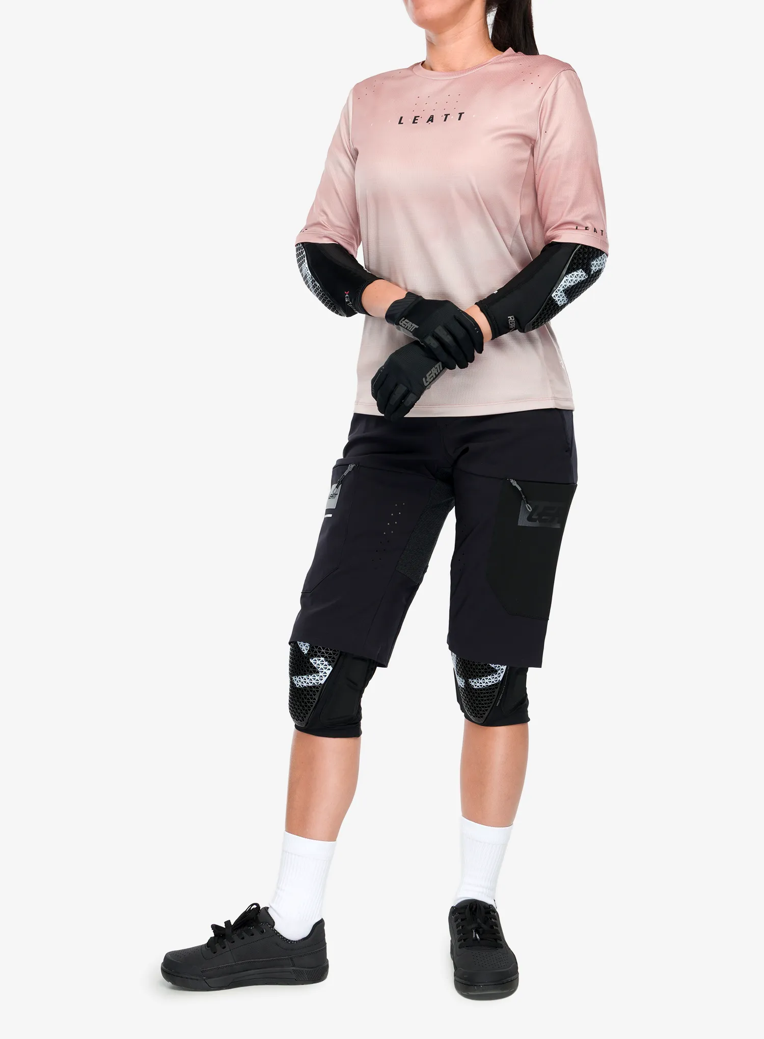 Bikeshorts Damen Leatt MTB Gravity 4.0 - ghost black
