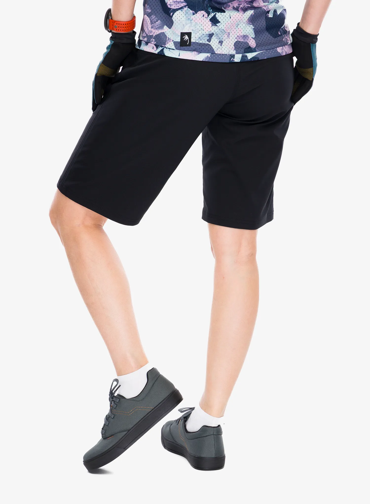 Fahrradshorts Damen ION Logo - black