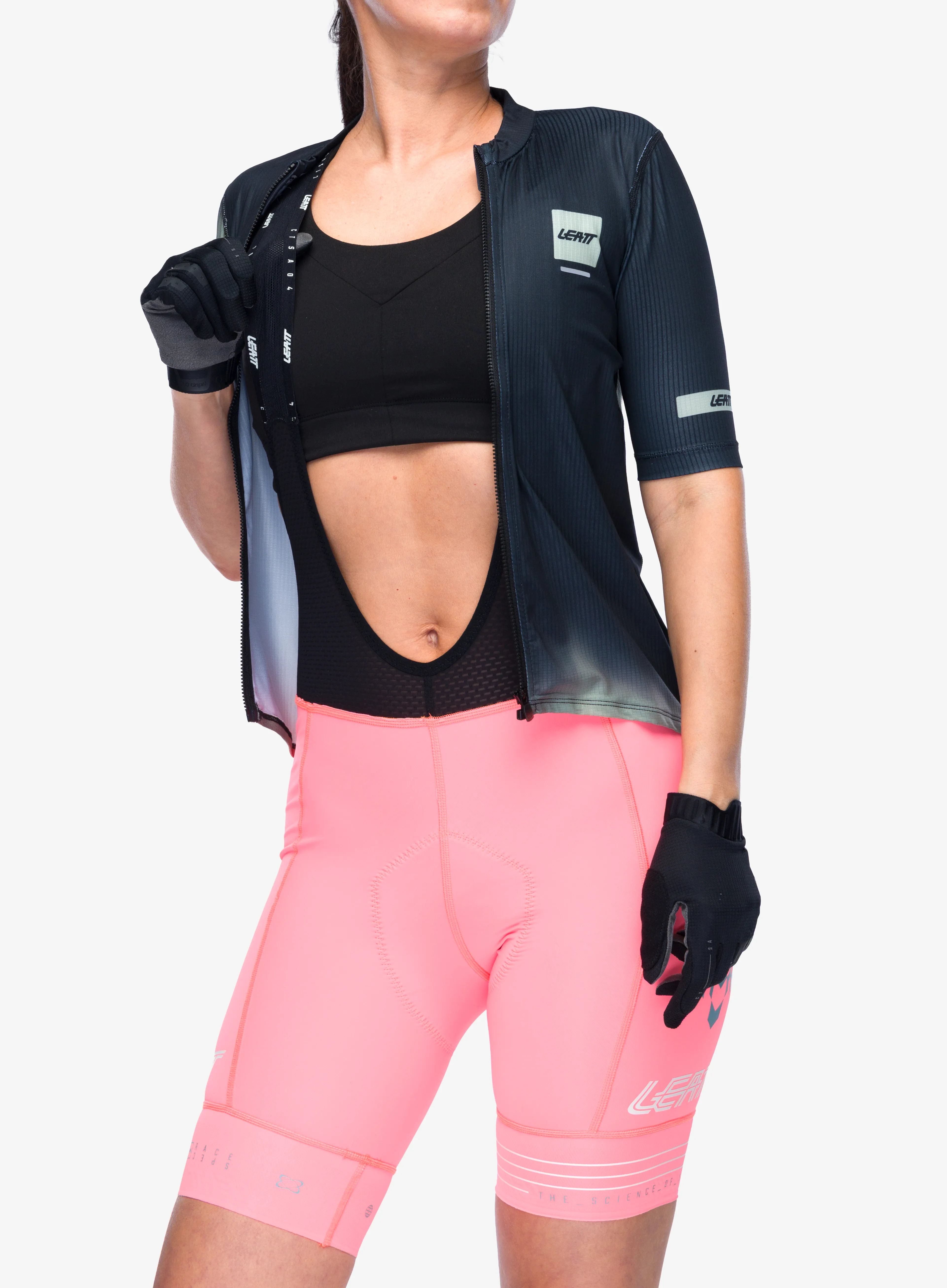 Fahrradshorts Damen Leatt Bib MTB Endurance 6.0 - racing pink