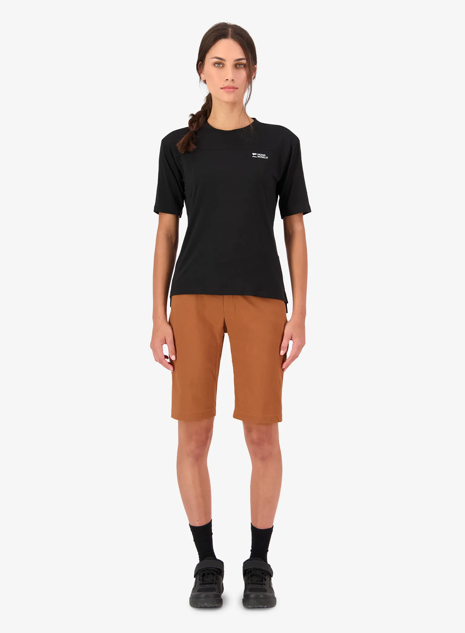 Fahrradshorts Damen Mons Royale Diversion Merino Trail Shorts - caramel
