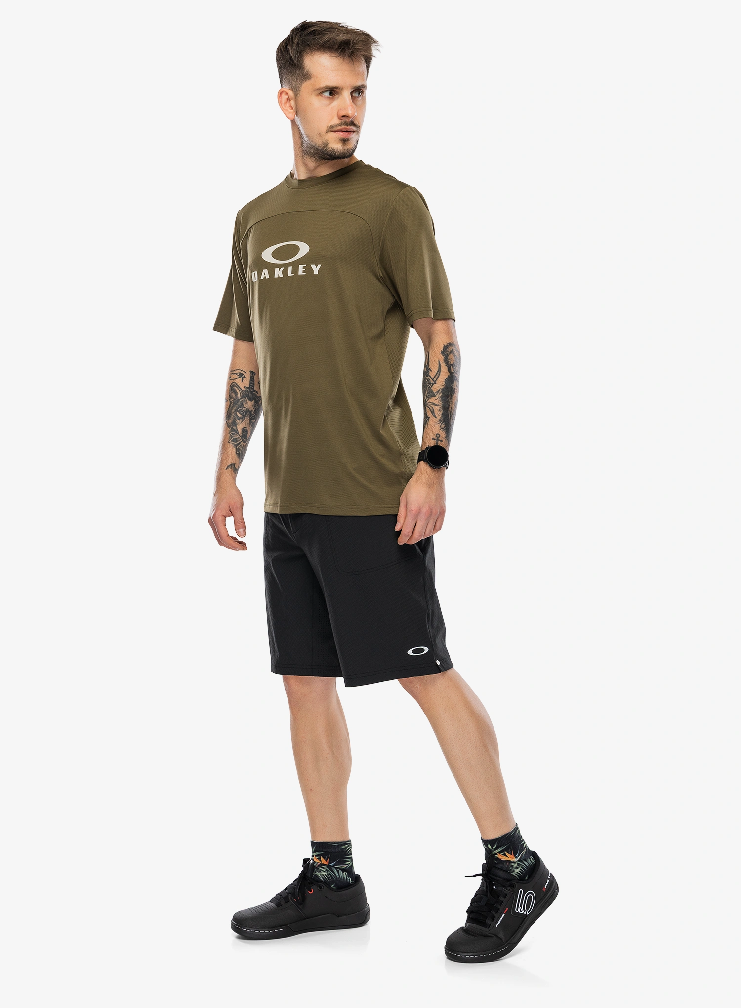 Fahrradhose mit Polster Oakley Seeker Whip Lined Short - pitch black