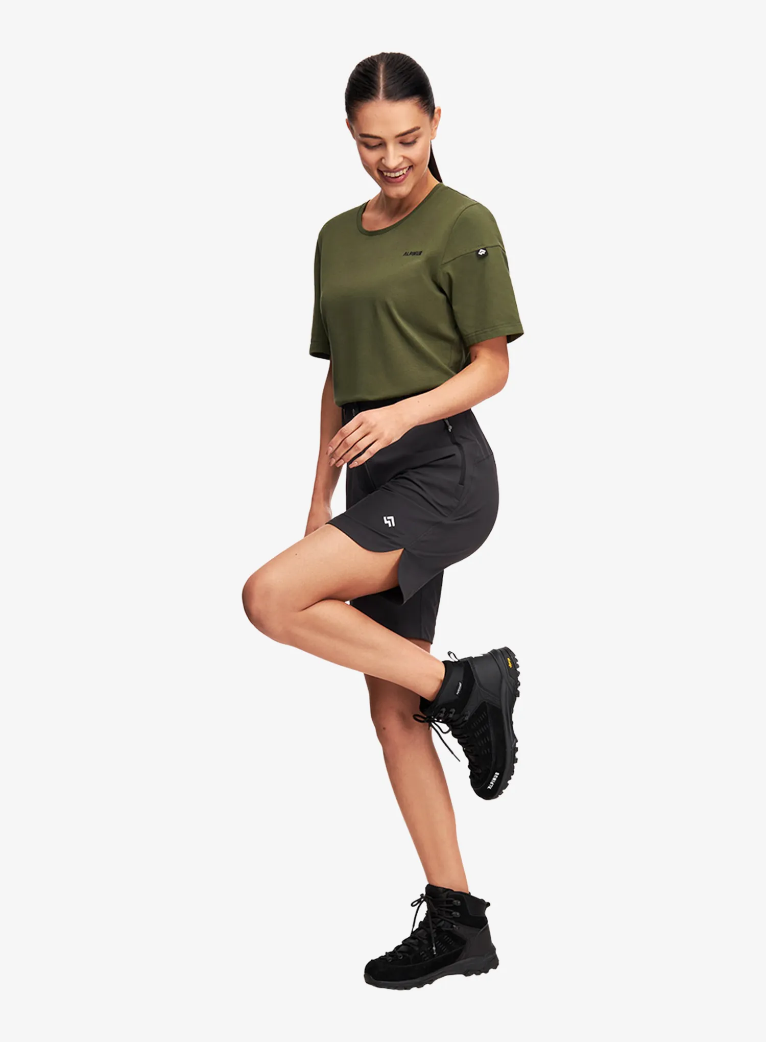 Outdoorshorts Damen Alpinus Ajribaba - black
