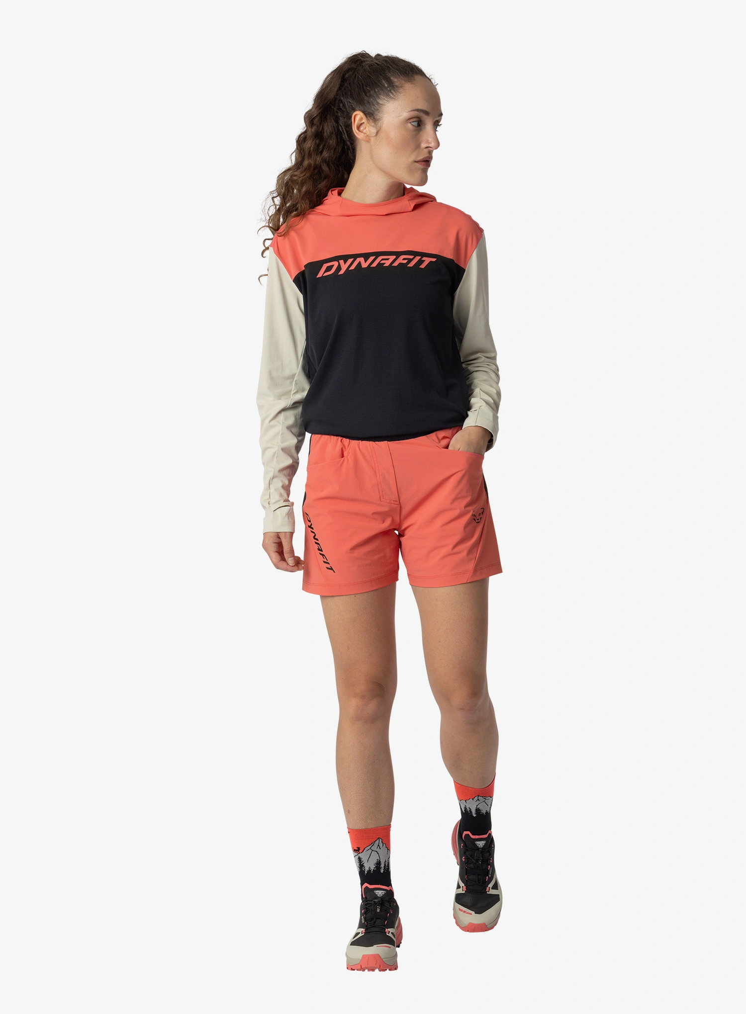 Outdoorshorts Damen Dynafit Traverse Hybrid Shorts - cabana