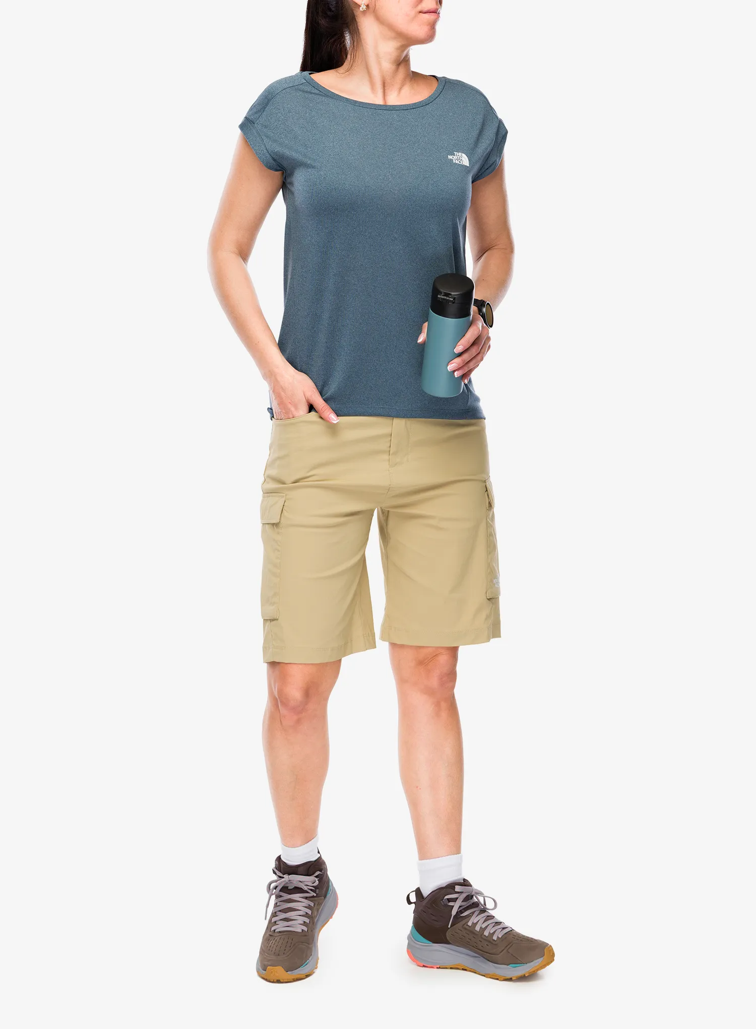 Outdoorshorts Damen The North Face Exploration Cargo Shorts - khaki stone