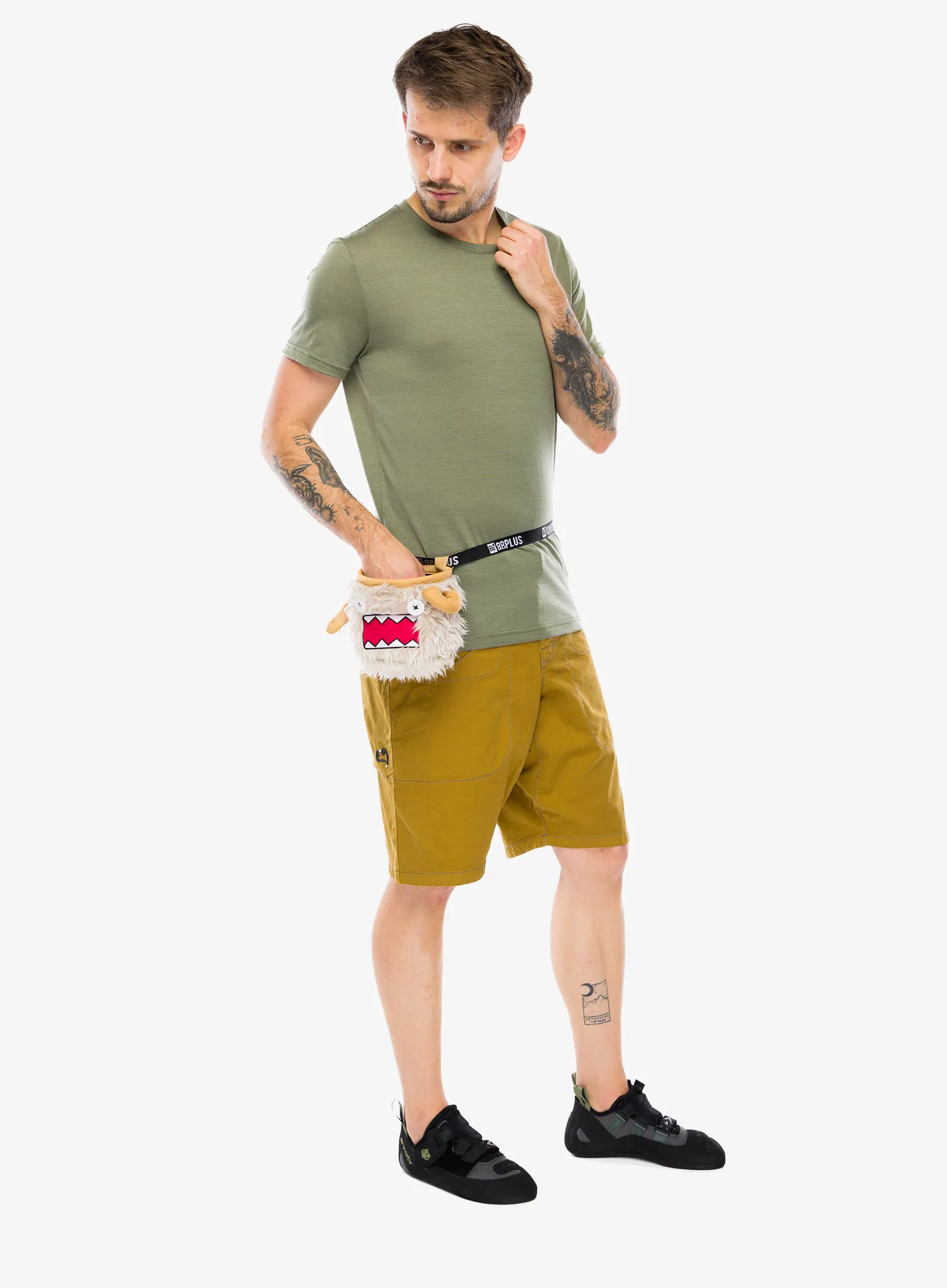 Klettershorts E9 Rondo Belt Short - caramel