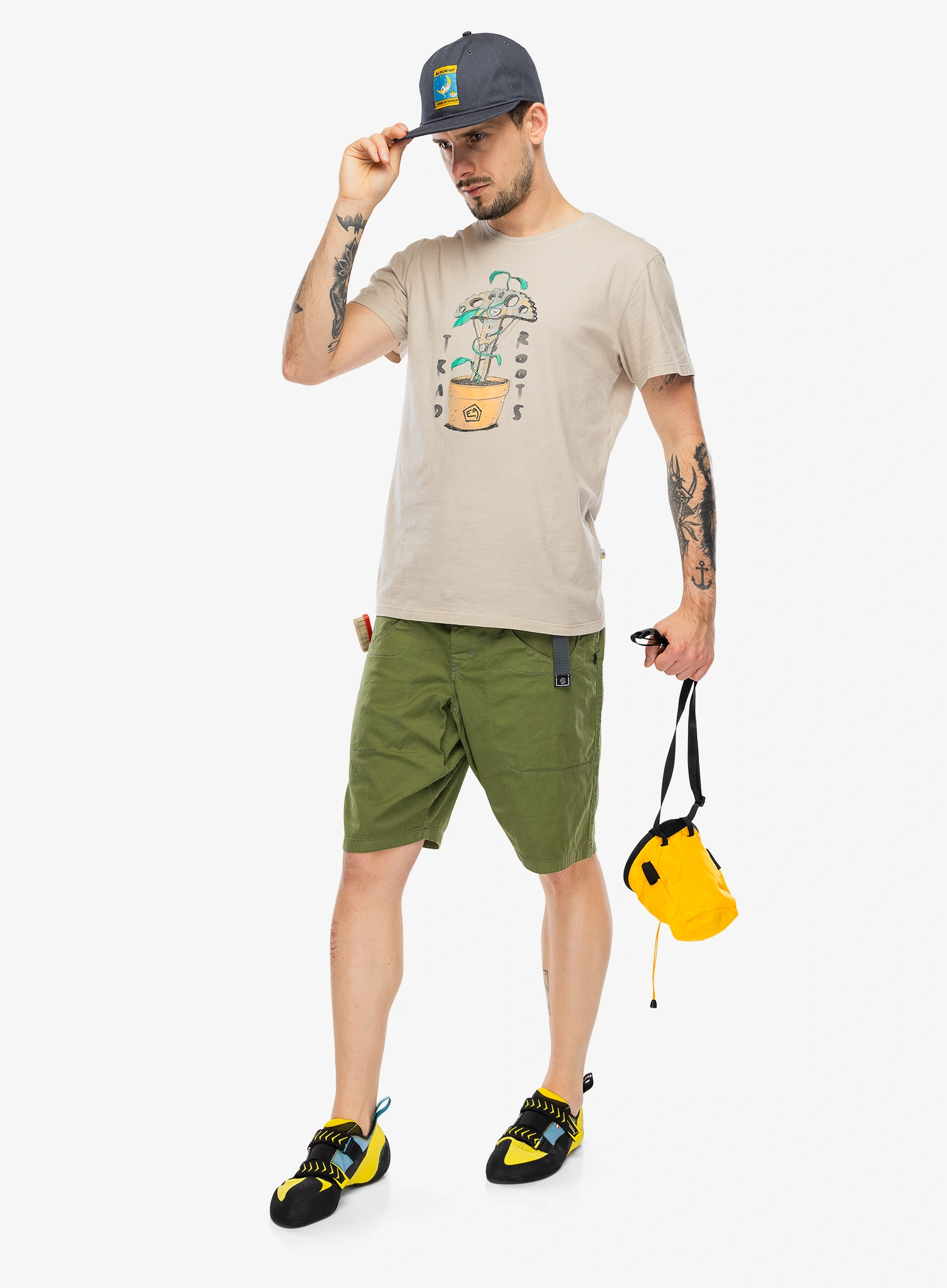 Klettershorts E9 Rondo Belt Short - rosemary