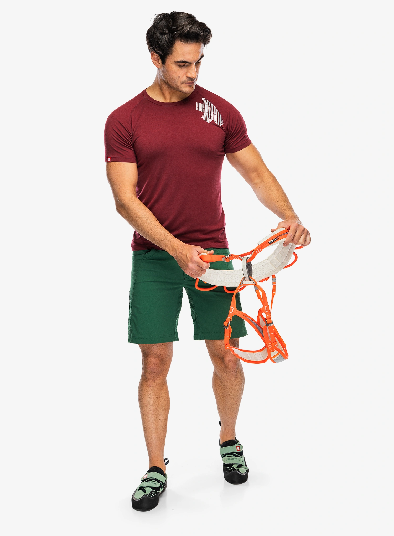 Klettershorts Ocun Mania Shorty - green dark
