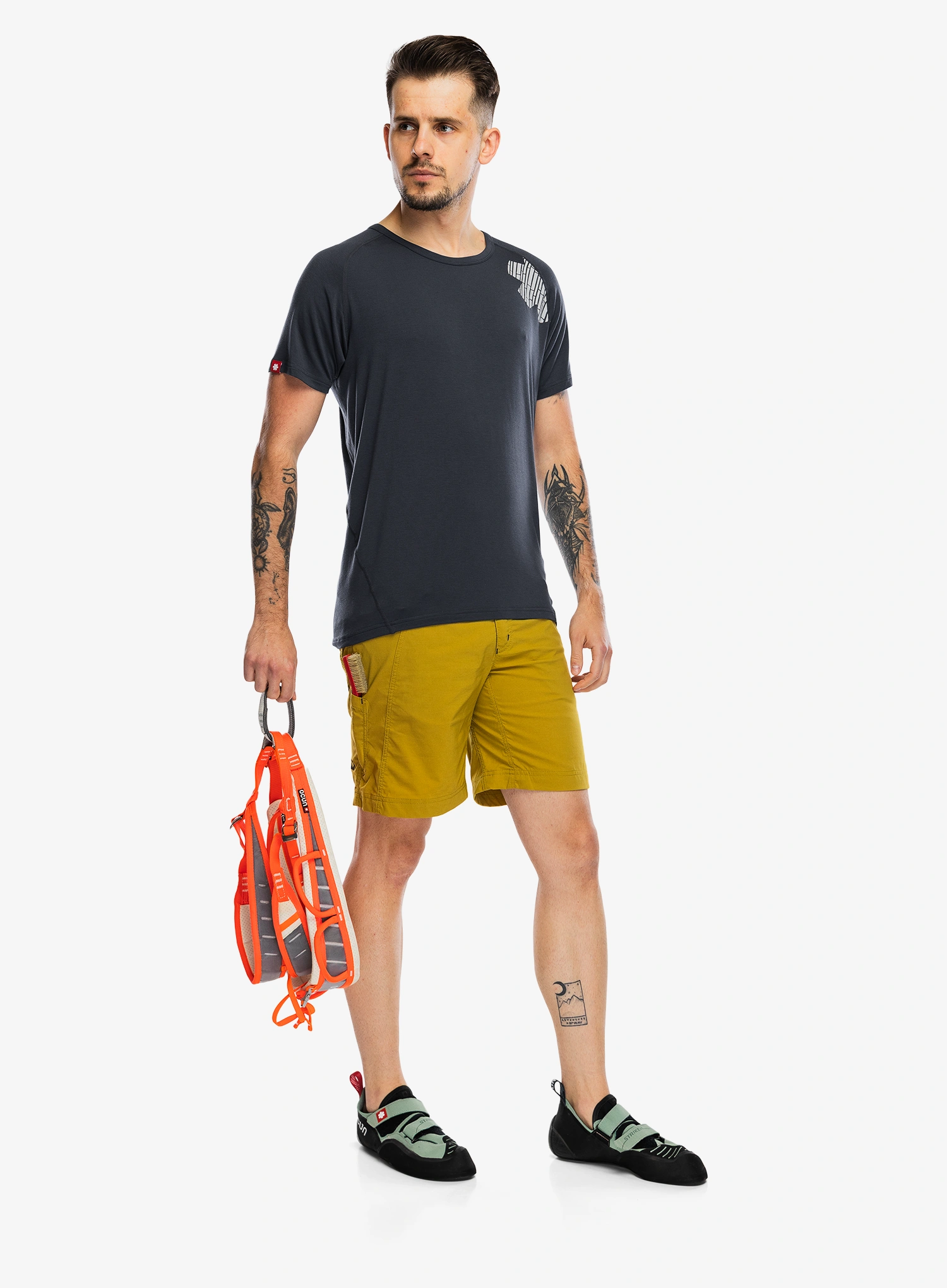 Klettershorts Ocun Mania Shorty - yellow dried tobacco