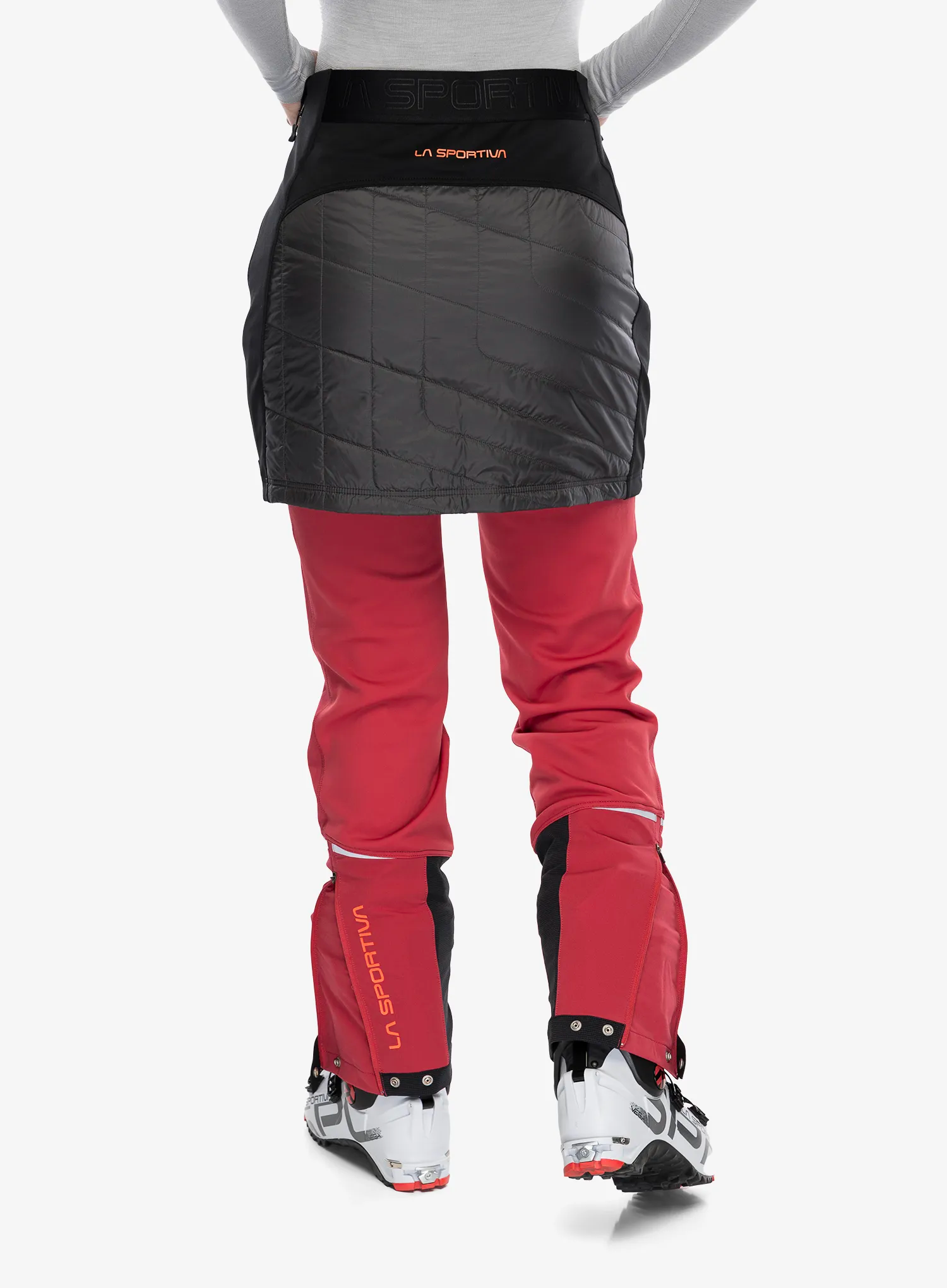 Thermorock La Sportiva Warm Up Primaloft Skirt - carbon/cherry tomato