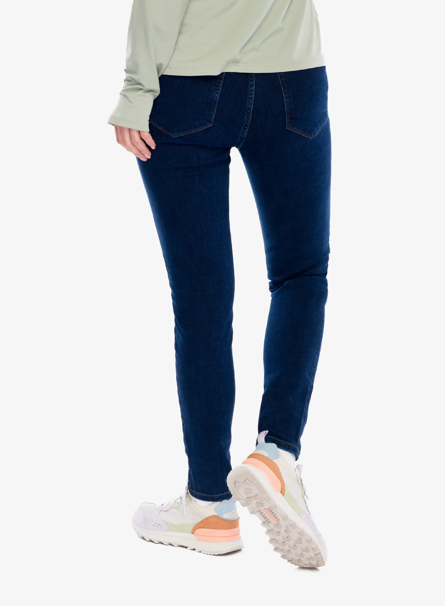 Hose Damen DUER Four Way Flex Denim High Rise Skinny - dark stone