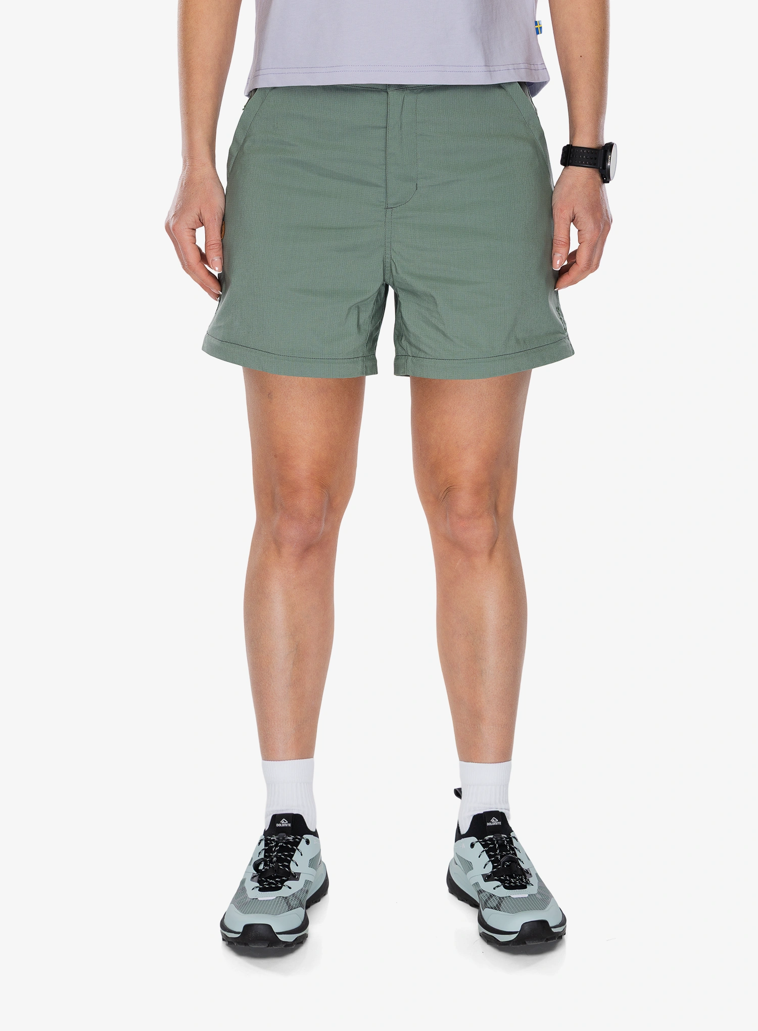 Hose Damen Fjallraven Abisko Hike Zip-off Trs - patina green