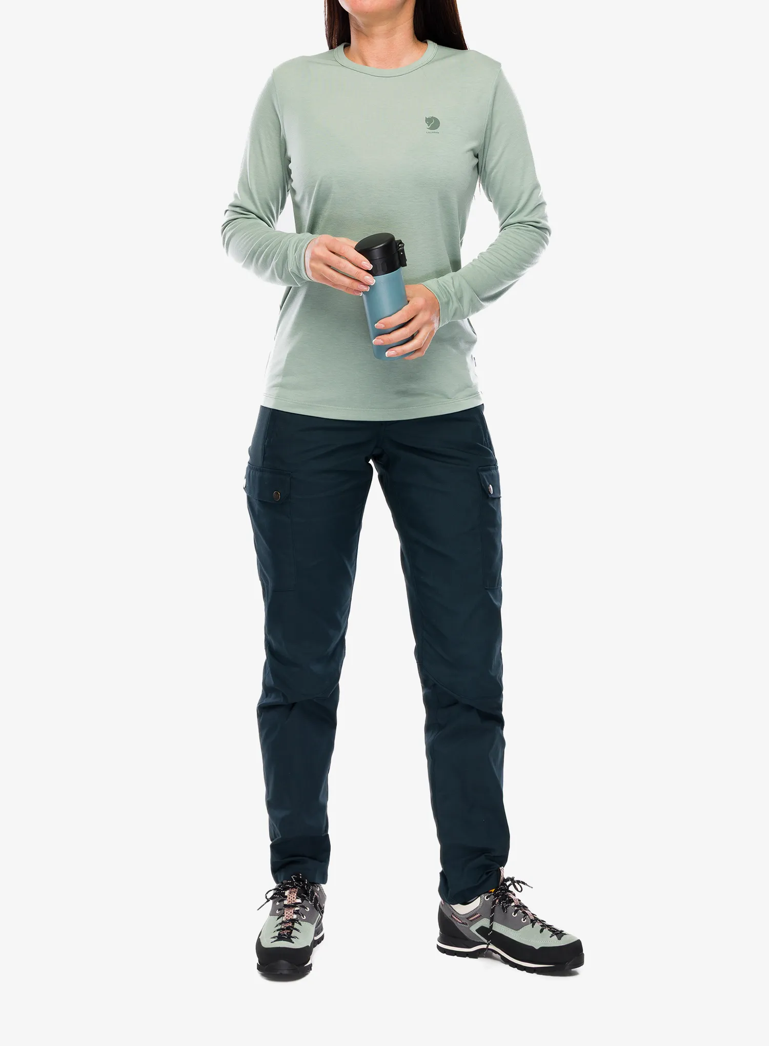 Hose Damen Fjallraven Stina Trousers - dark navy
