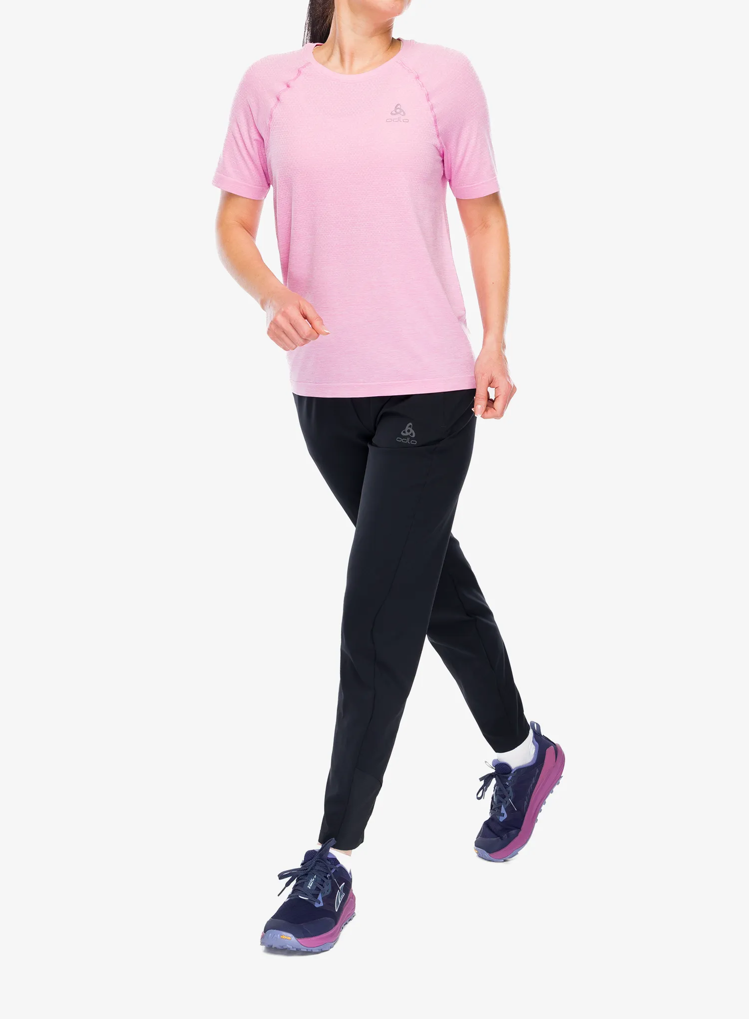 Laufhosen Damen Odlo Zeroweight Regular Length - black