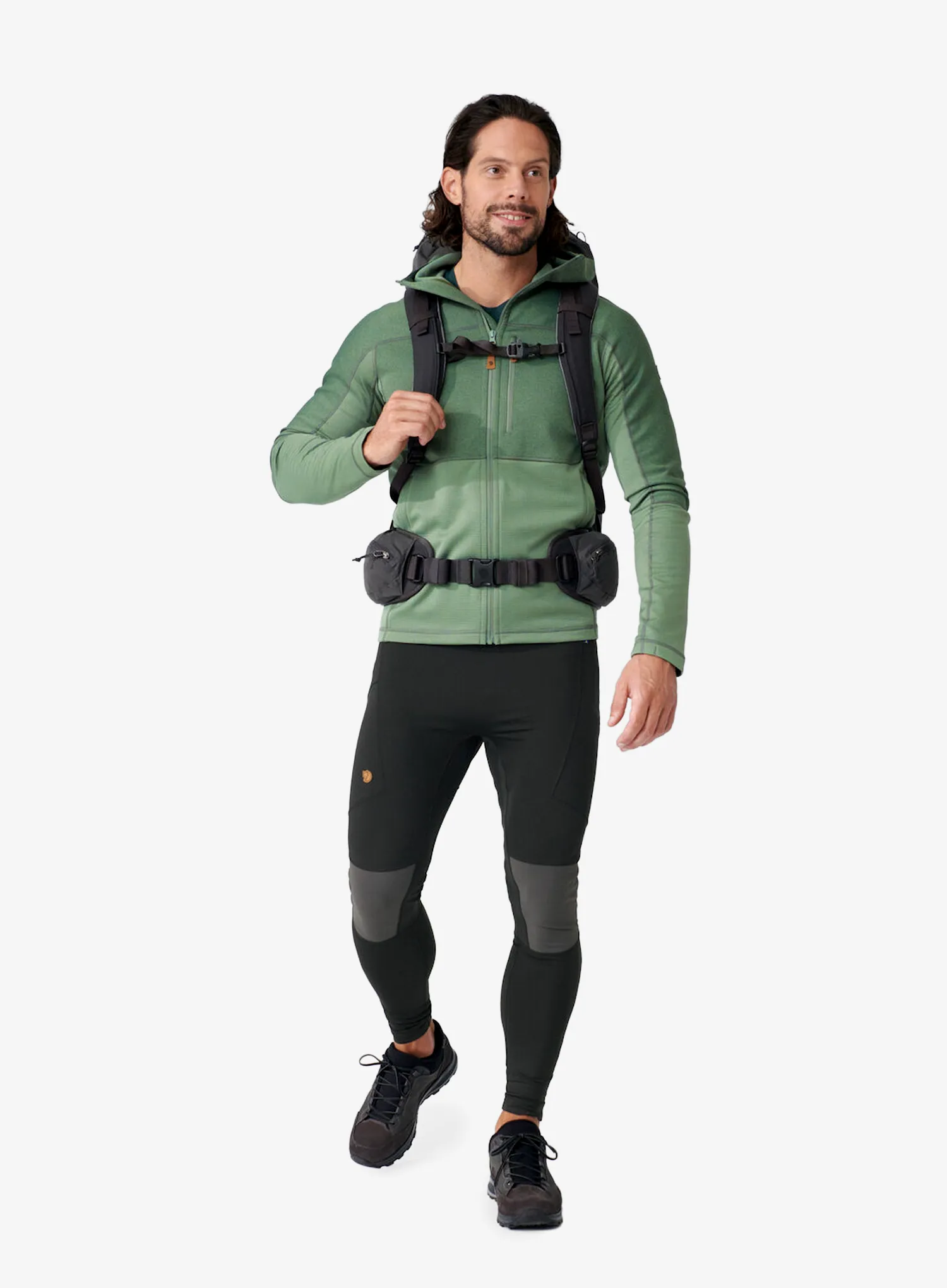 Hose Fjallraven Abisko Trekking Tights Pro - black/iron grey