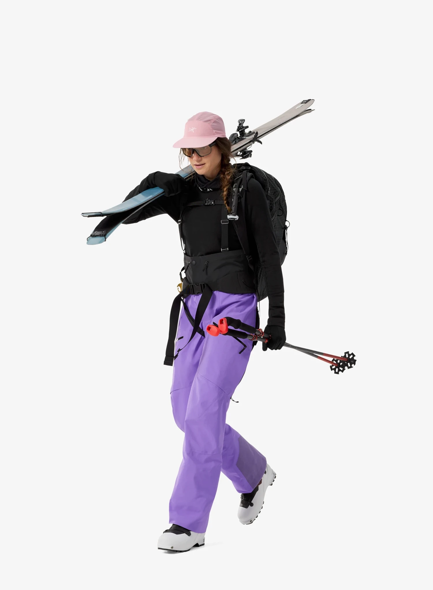 GORE-TEX Hose Damen Arcteryx Rush Bib Pant - aster/black