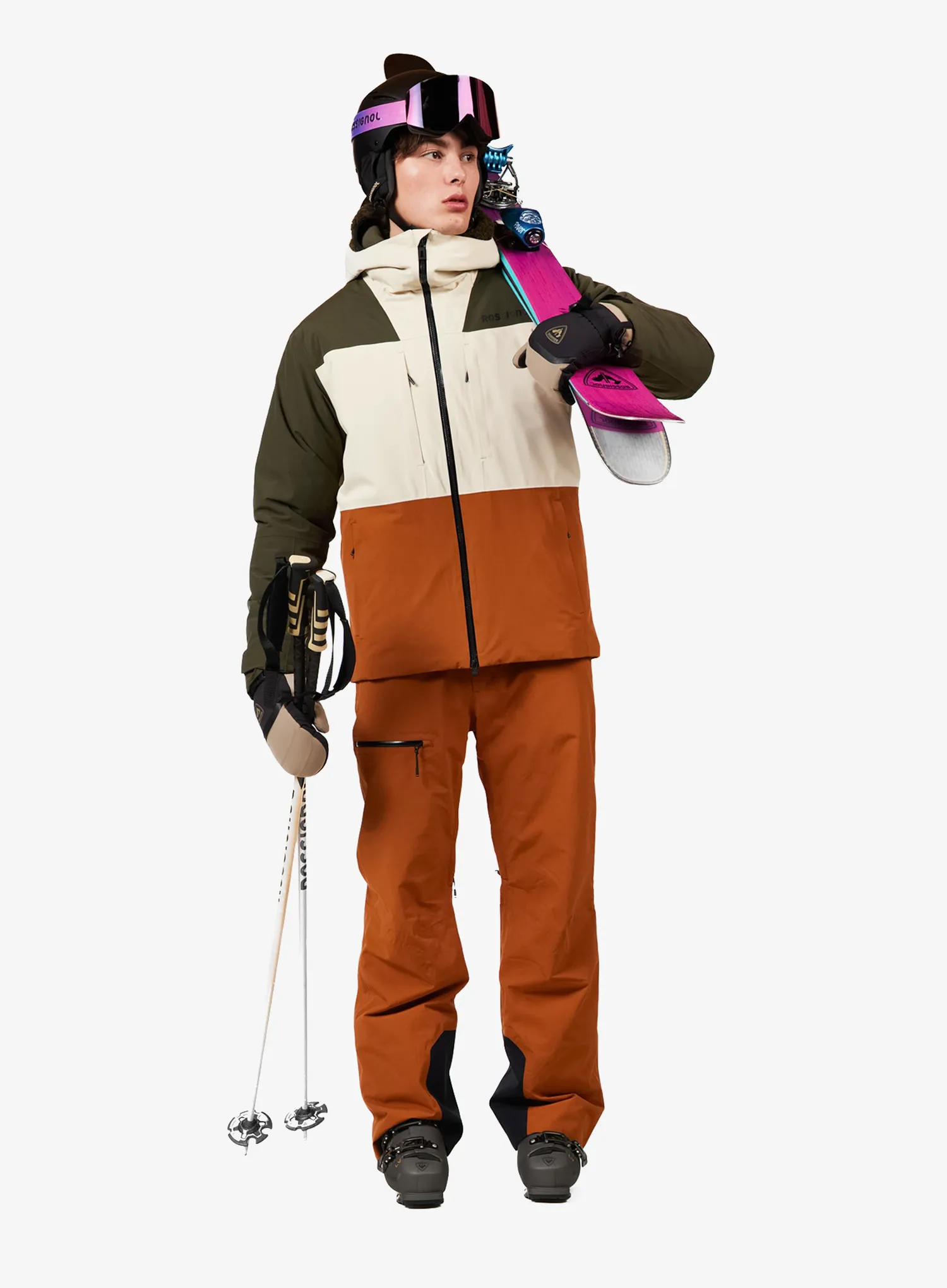 Skihose Herren Rossignol Outerlimits Insulated Bib - glazed ginger