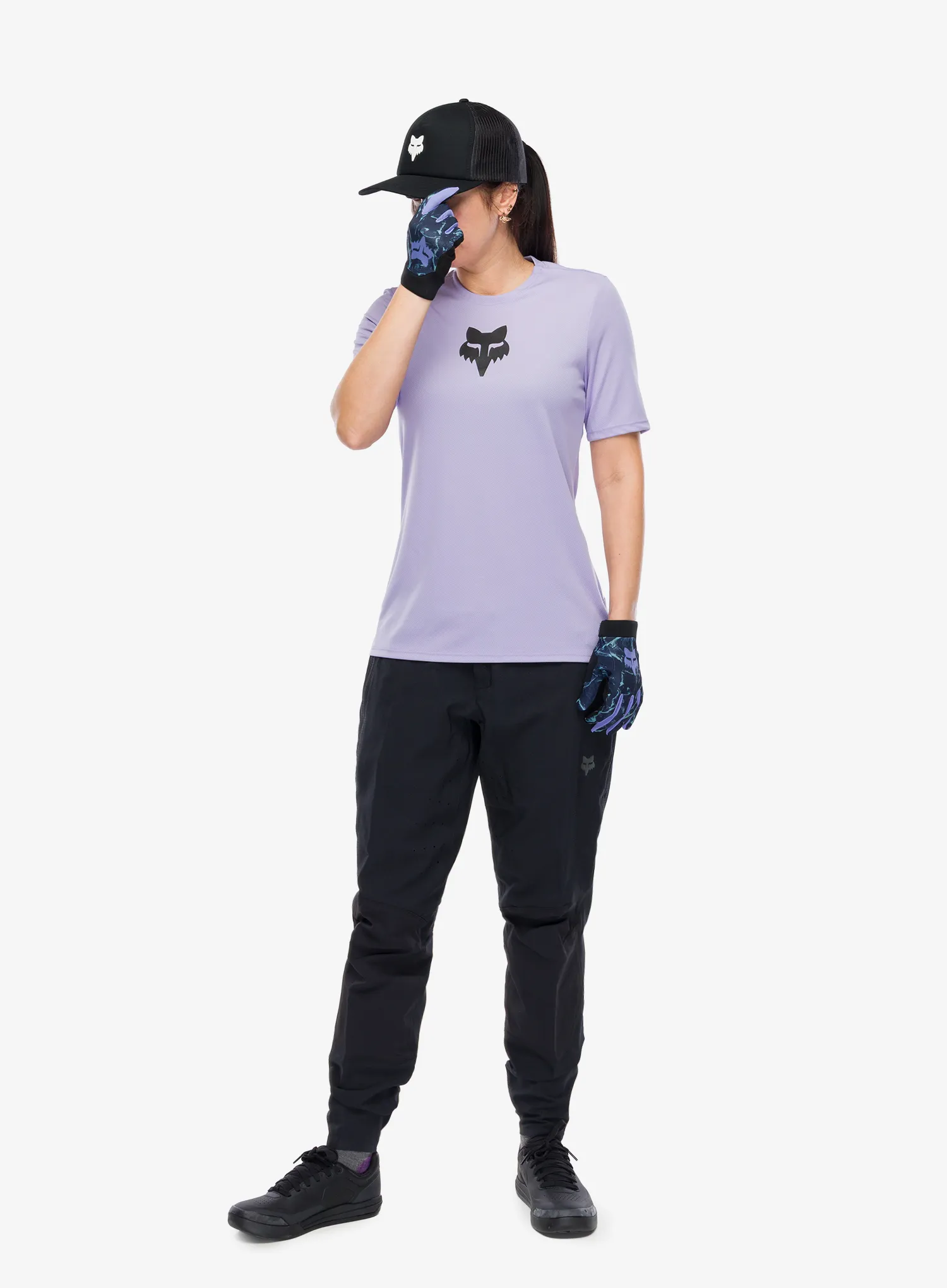 Fahrradhosen für Frauen Fox Defend Pant - black/black