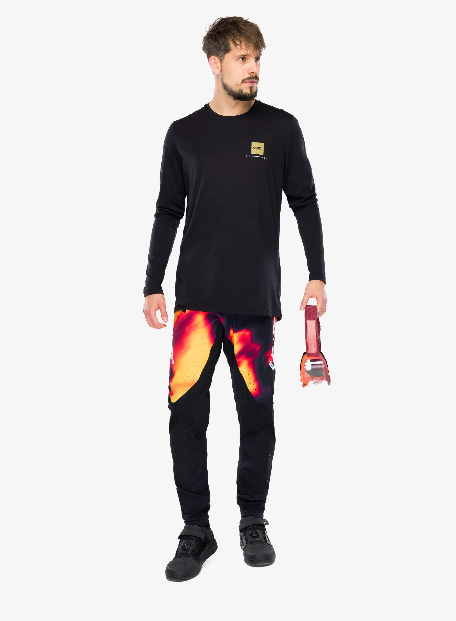 Fahrradhose lang Leatt MTB Gravity 8.0 - heatmap red