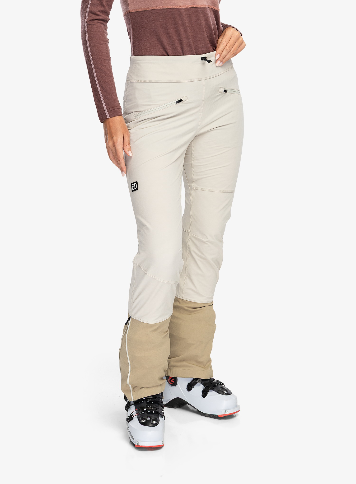 Softshellhose Damen Ortovox Venet Softshell Pants - white tea