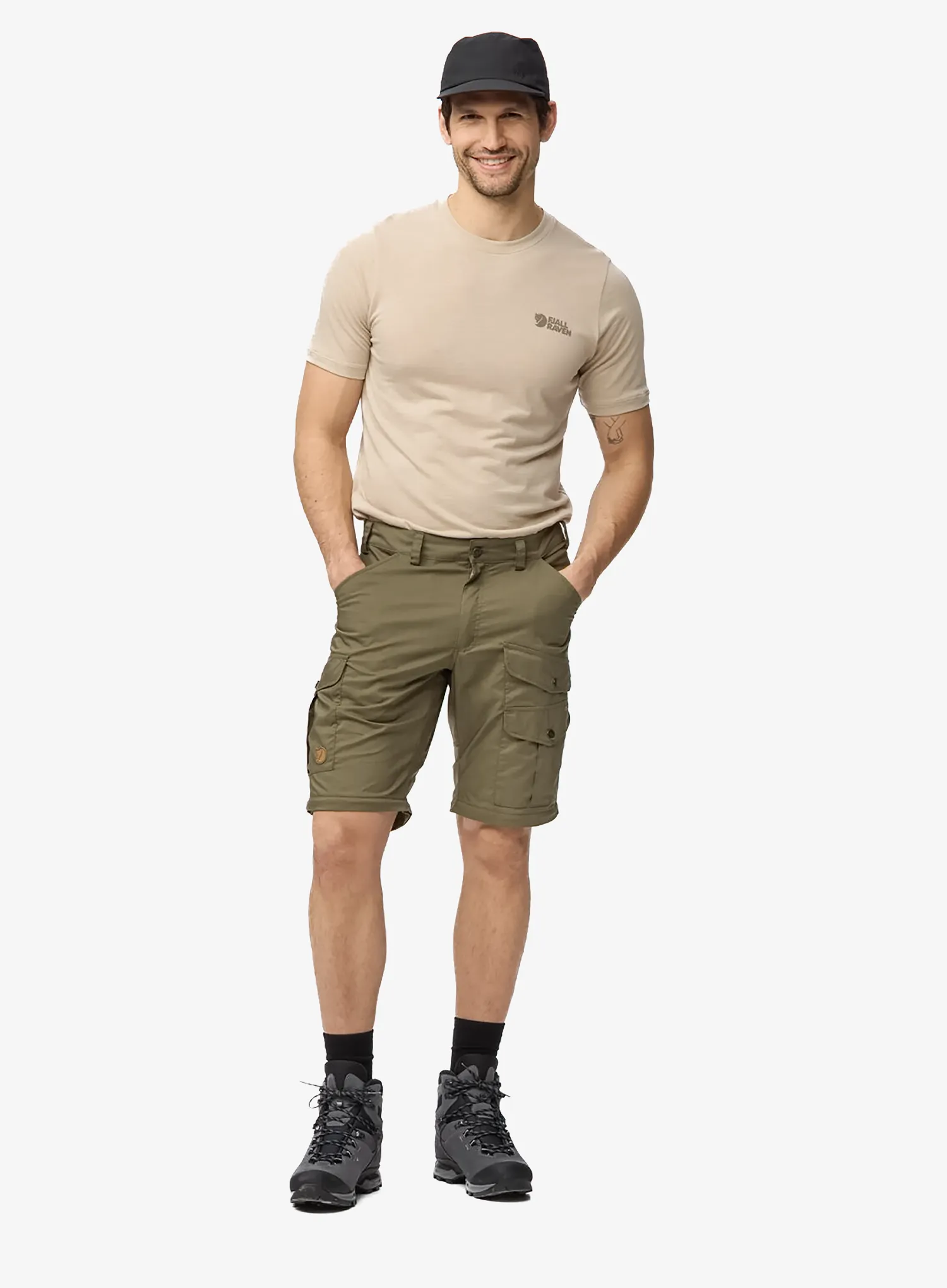 Taktische Hose Fjallraven Vidda Pro Lite Zip-off Trs - laurel green