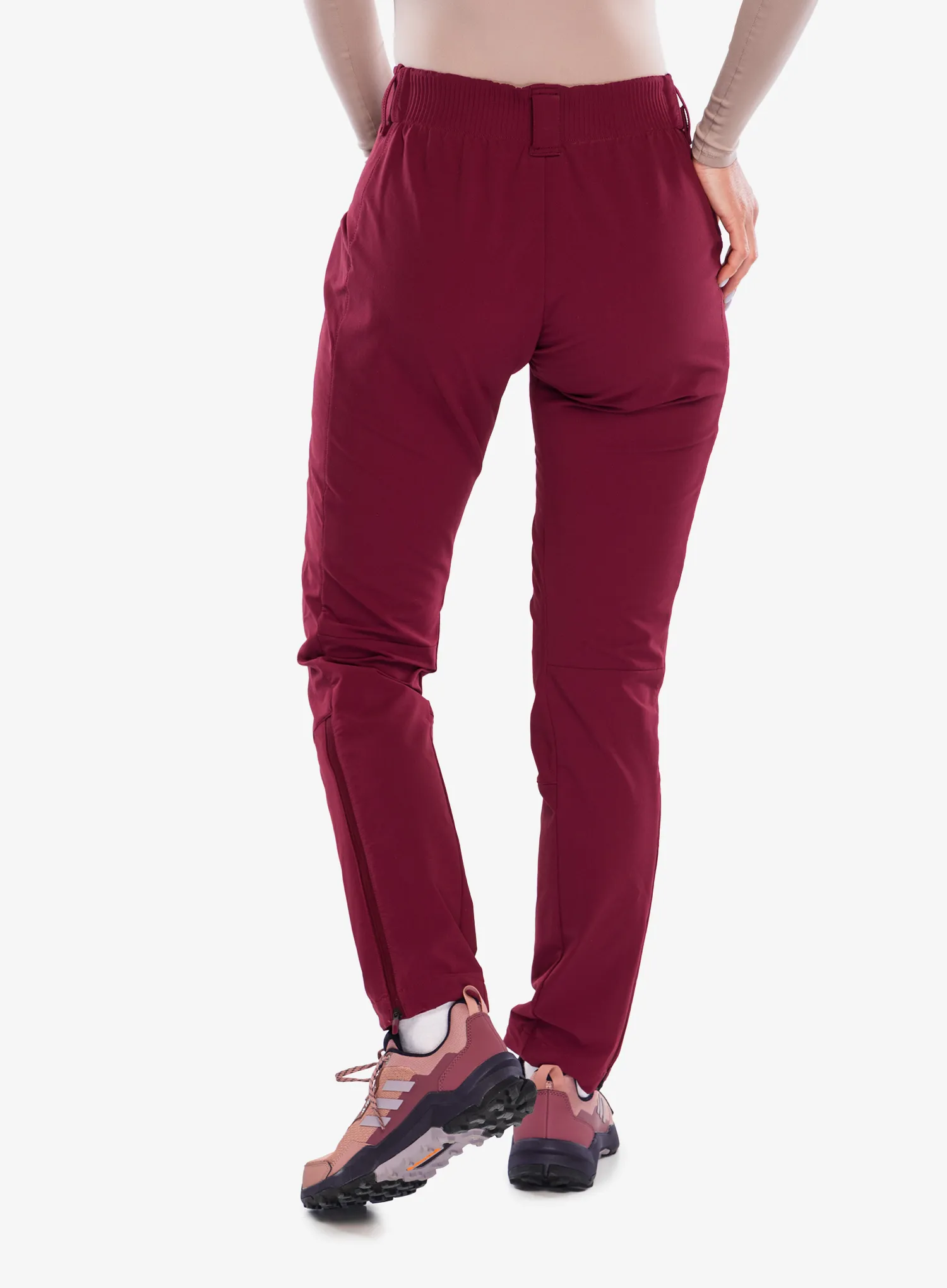 Trekkinghose Damen adidas TERREX Techrock Mountaineering Softshell Pants - shadow red