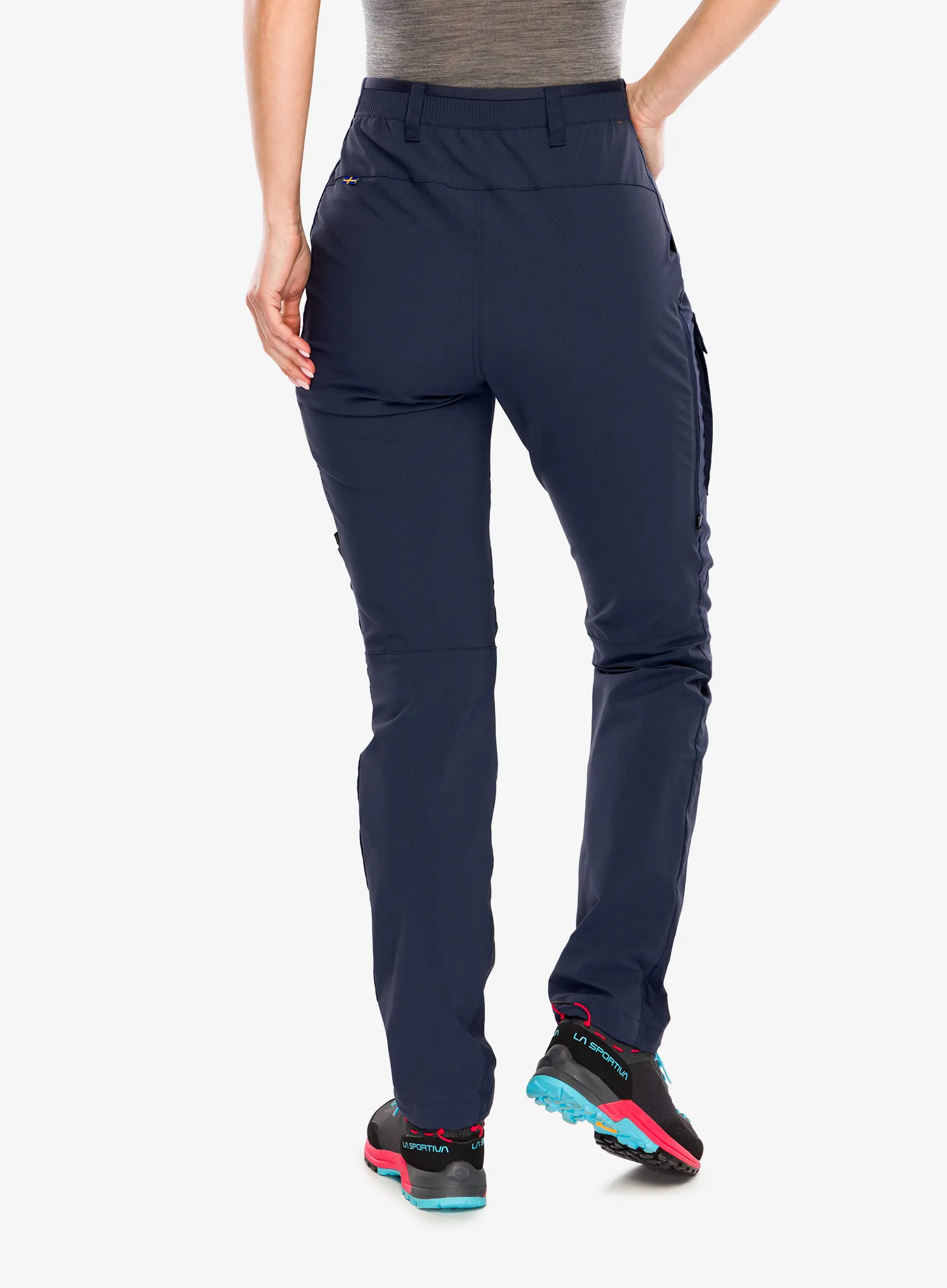 Trekkinghose Damen Fjallraven Abisko Hybrid Trail Trousers - navy