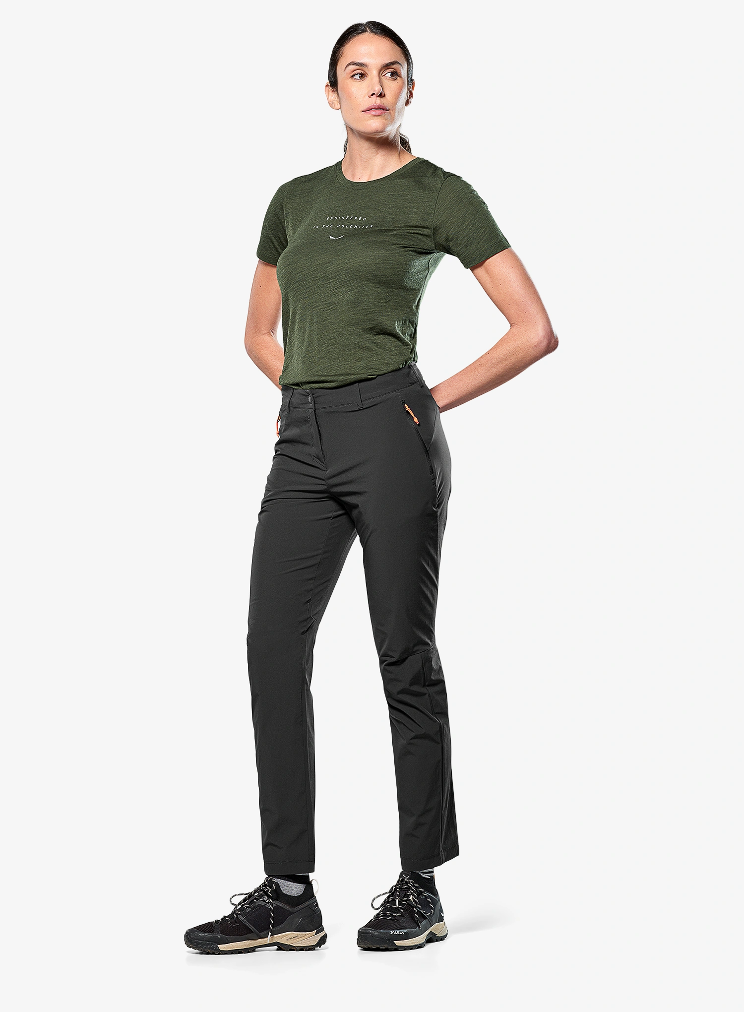 Trekkinghose Damen Salewa Puez Talvena DST Pant - black out