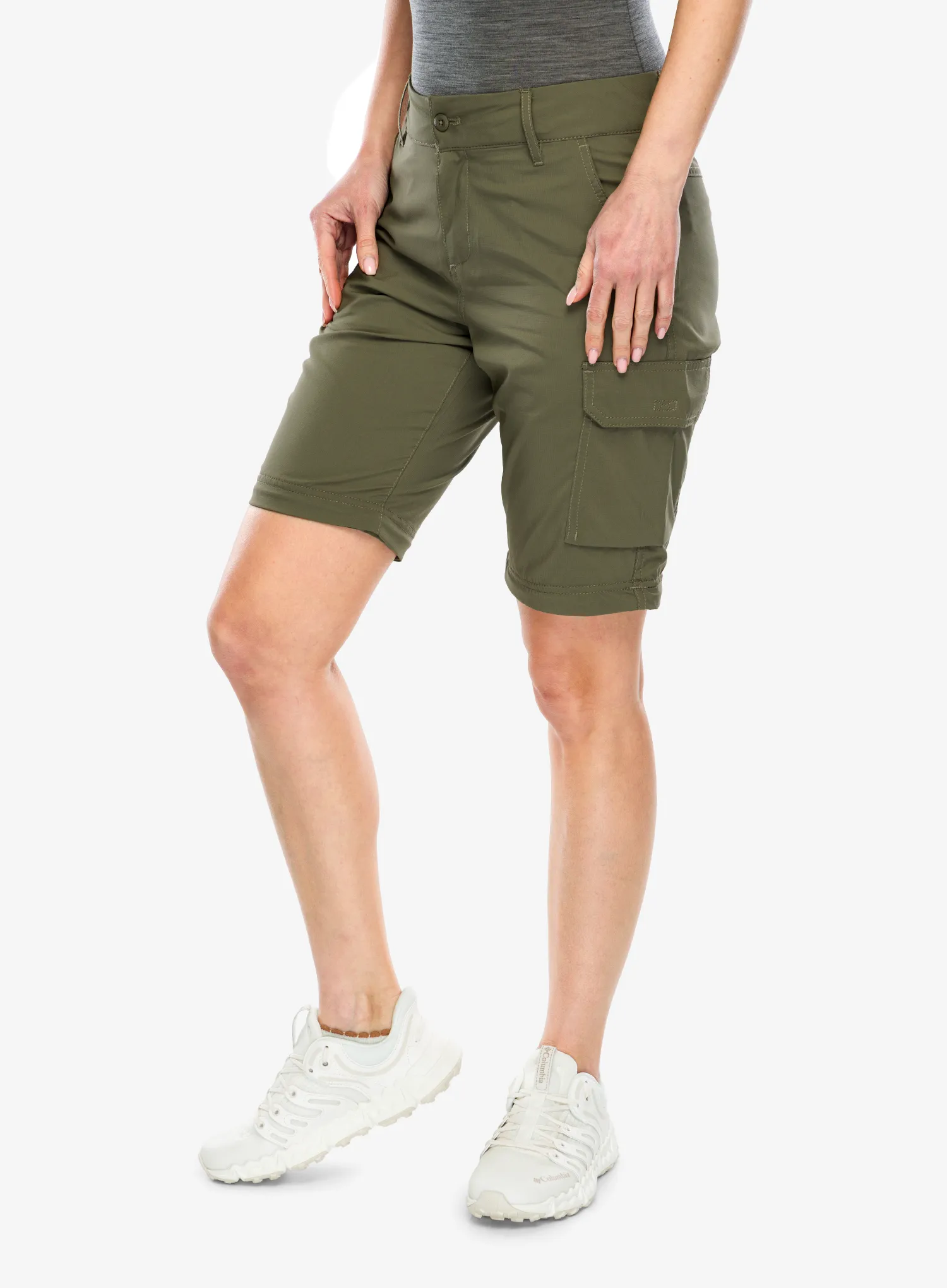 Wanderhose Damen Columbia Silver Ridge Utility Convertible Pant - stone green