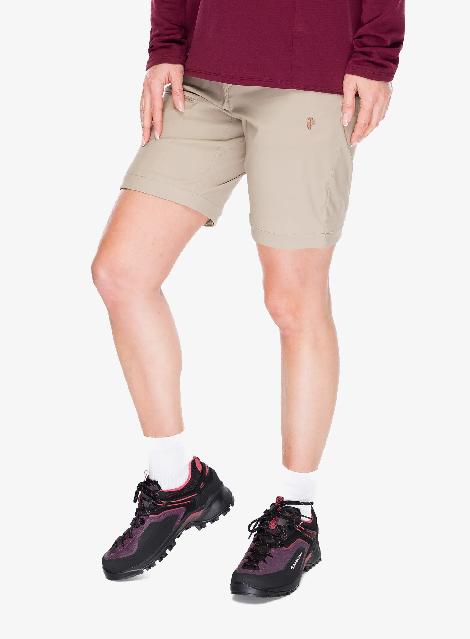 Wanderhose Damen Peak Performance Iconiq Zip-Off Pants - avid beige
