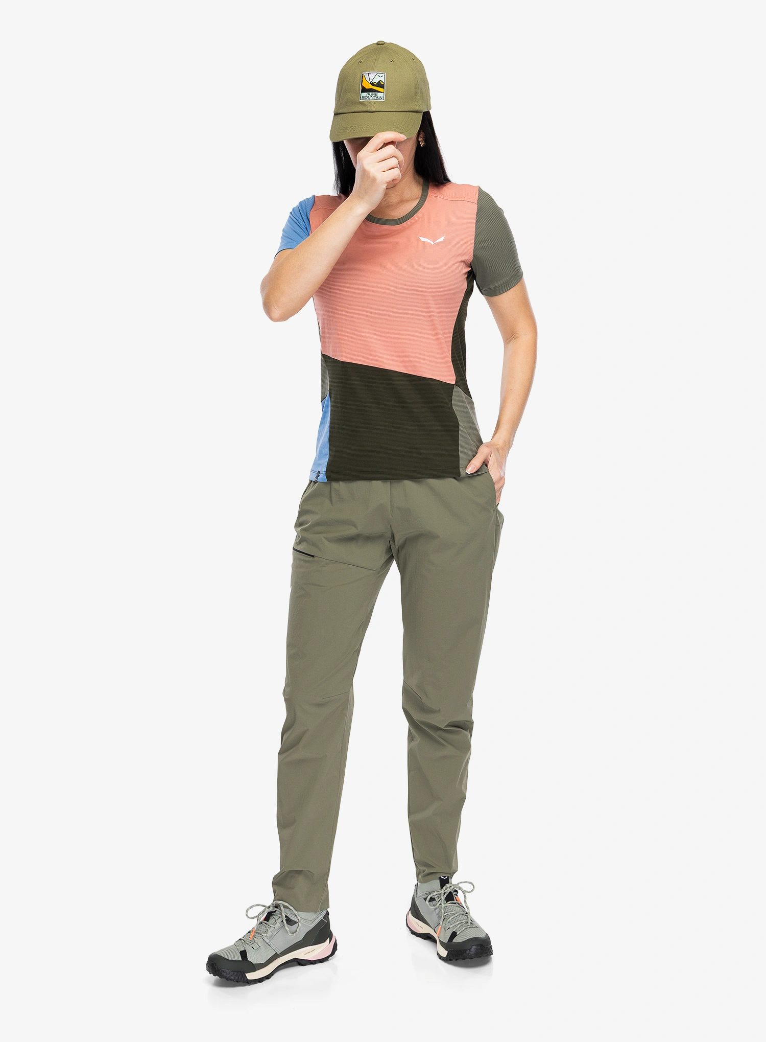 Wanderhose Damen Salewa Pedroc 3 Dst Light Pant - faded green