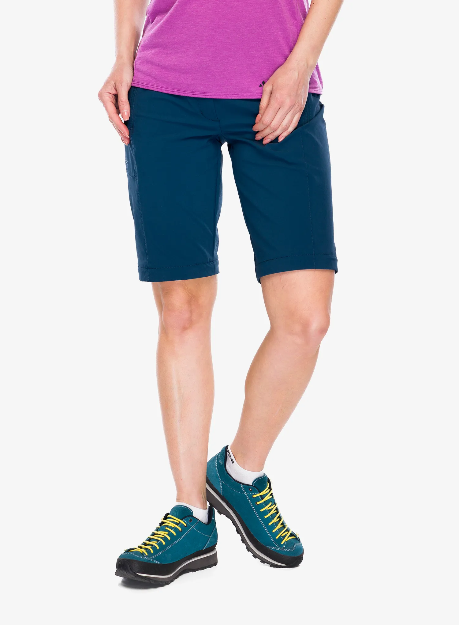 Wanderhose Damen Vaude Farley Stretch ZO T-Zip Pants II - dark sea