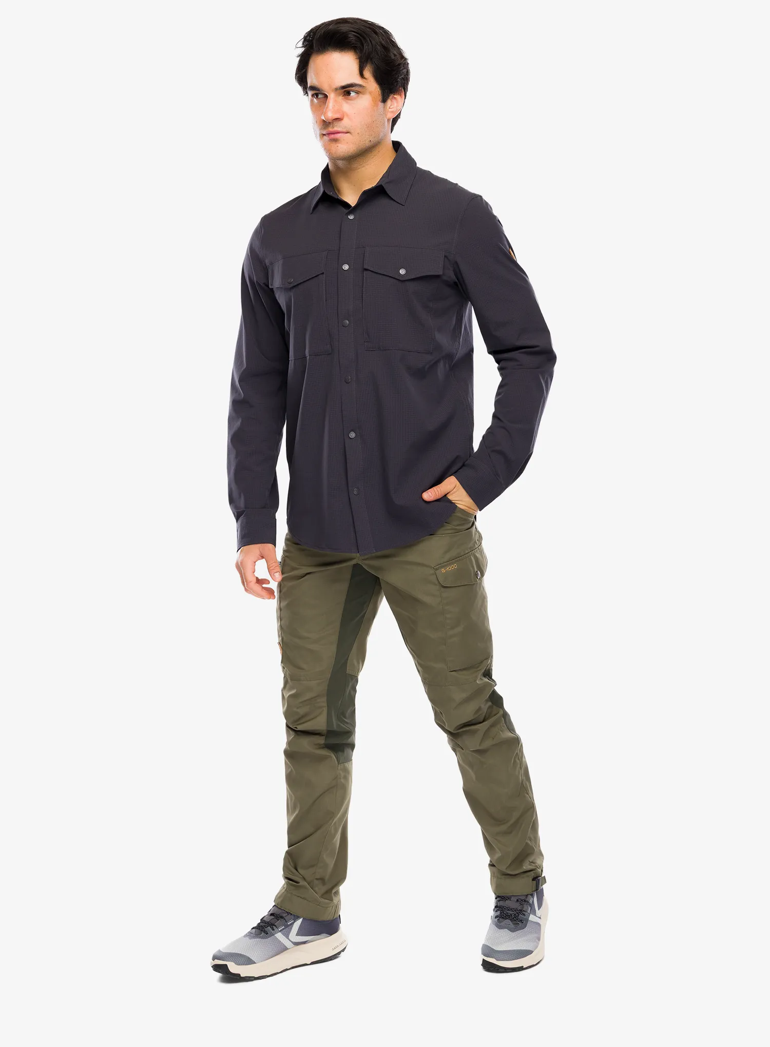 Outdoorhose Herren Fjallraven Kaipak Trousers - laurel green/deep forest