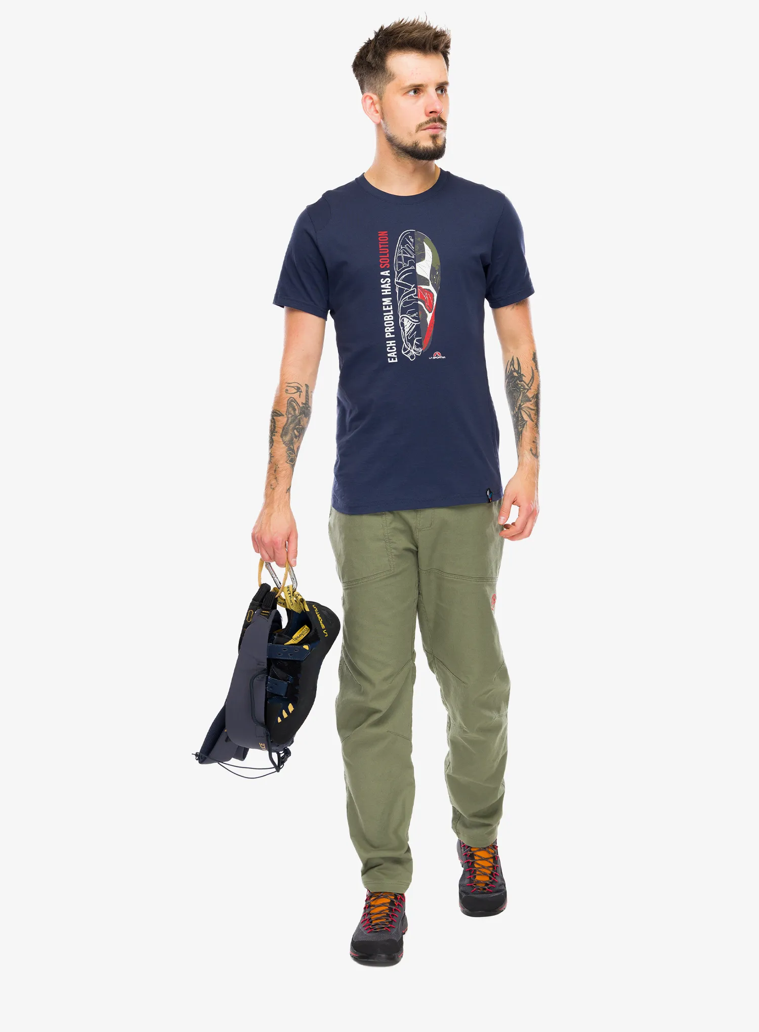 Kletterhose La Sportiva Bolt Pant - cypress/mountain red