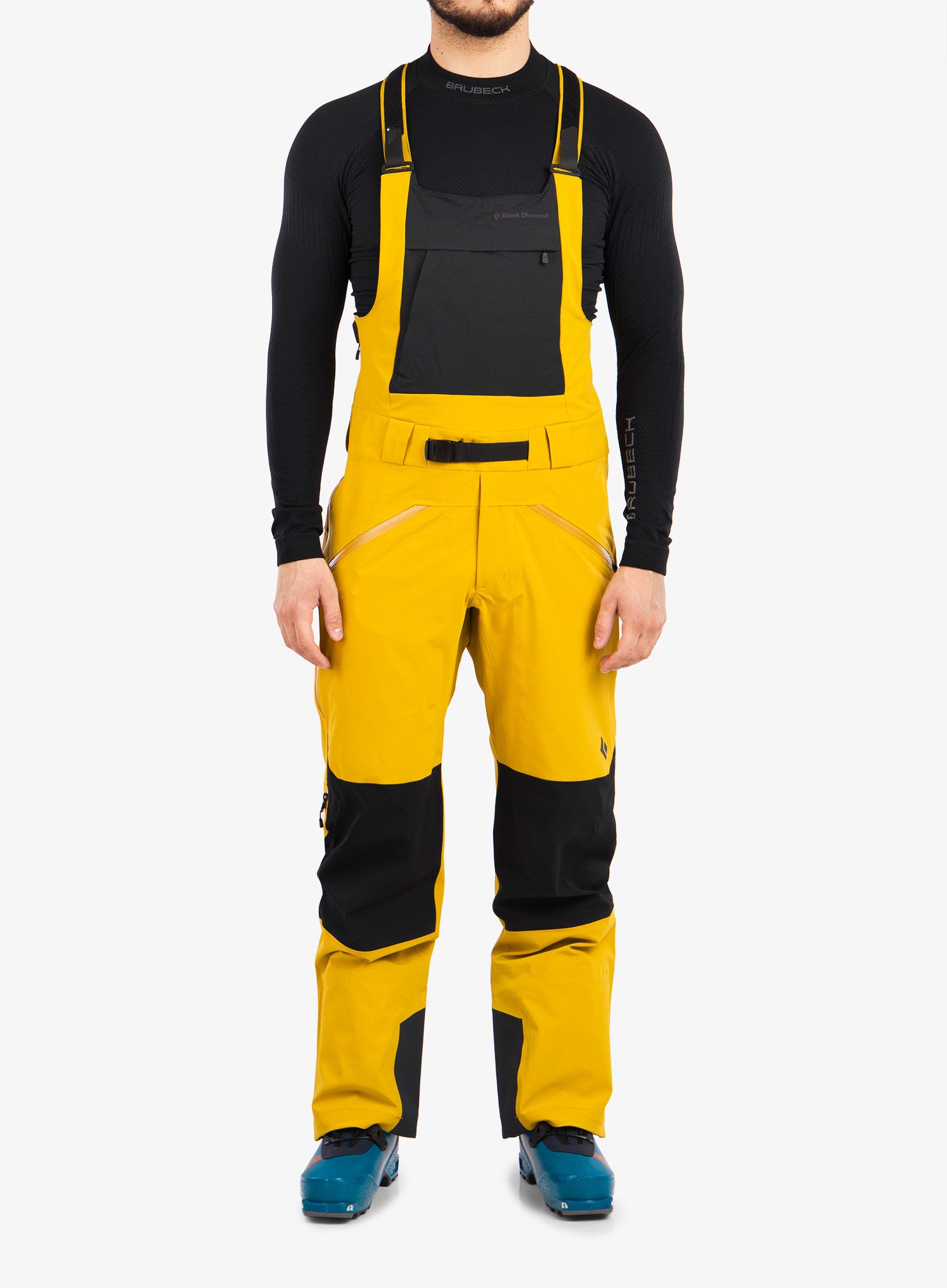 Skihose Black Diamond Recon Bibs - amber/black