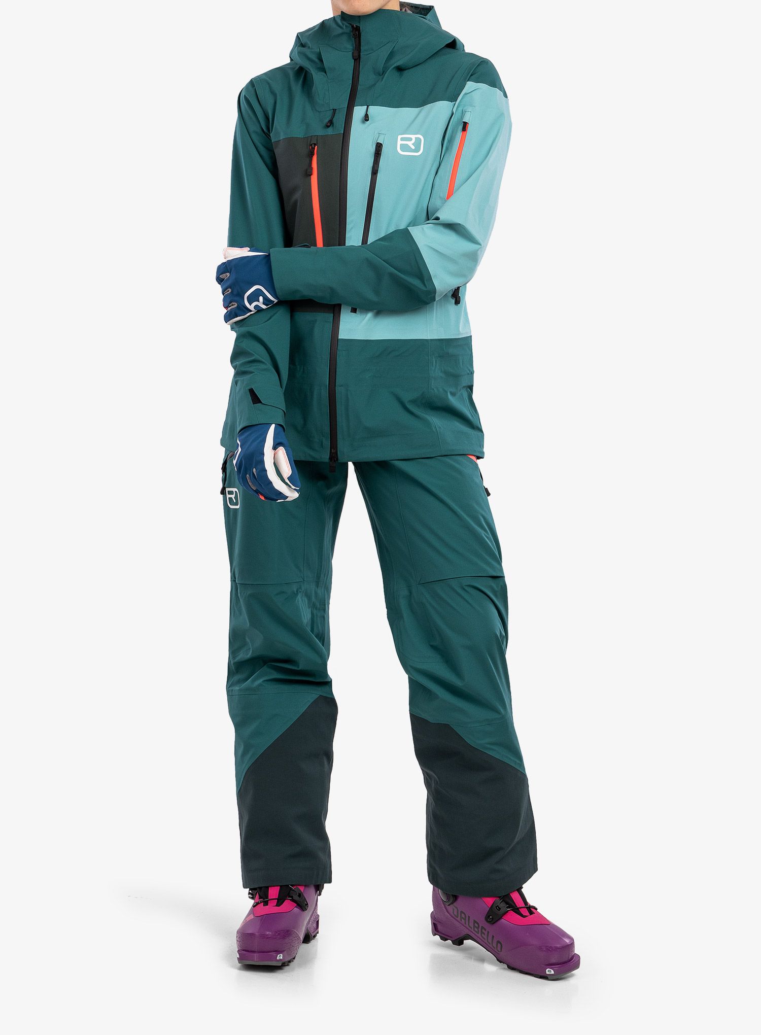 Regenhose Damen Ortovox 3l Deep Shell Pants - pacific green