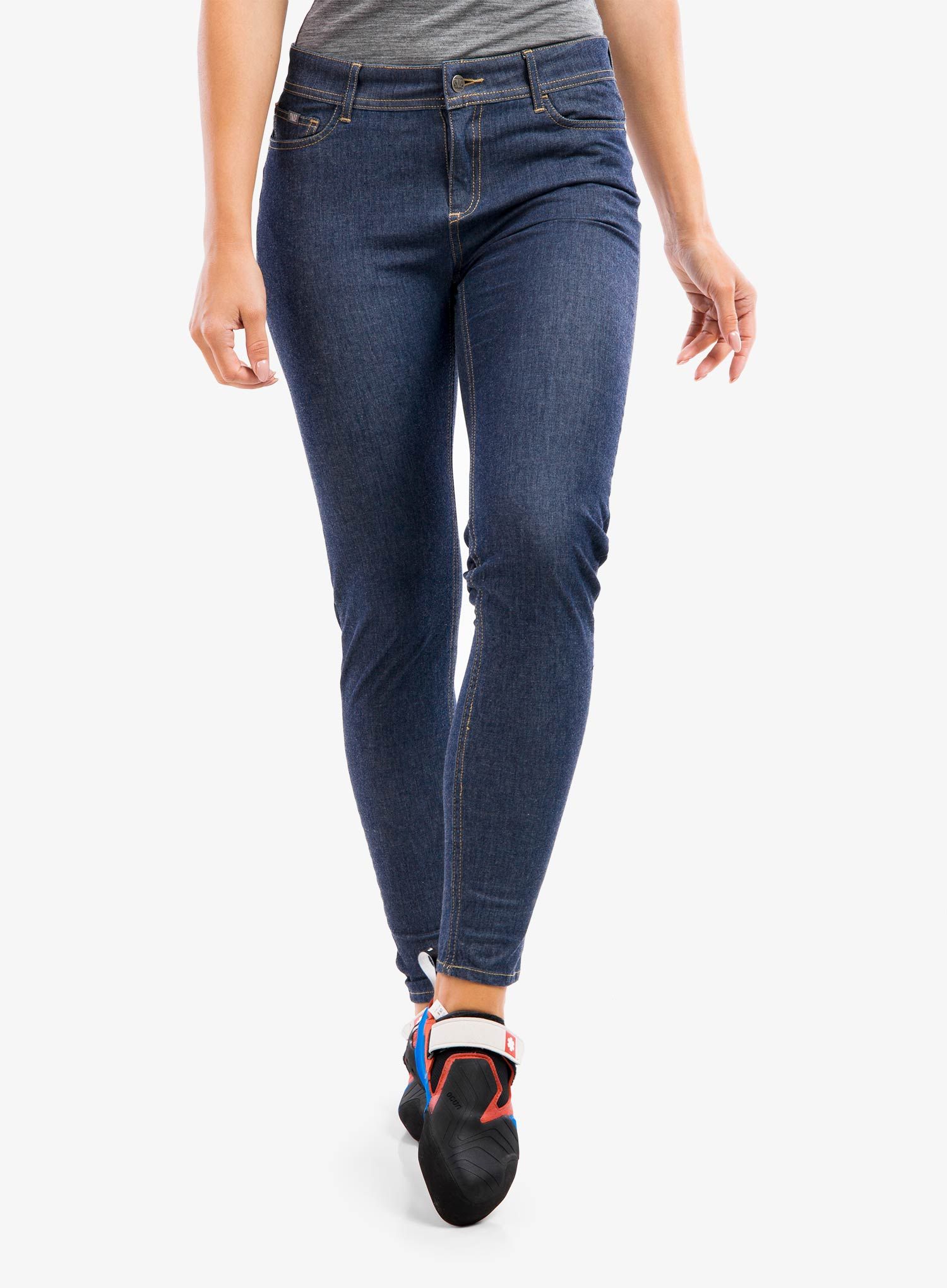 Kletterhose Damen SNAP Skinny Jean Pants - blue denim