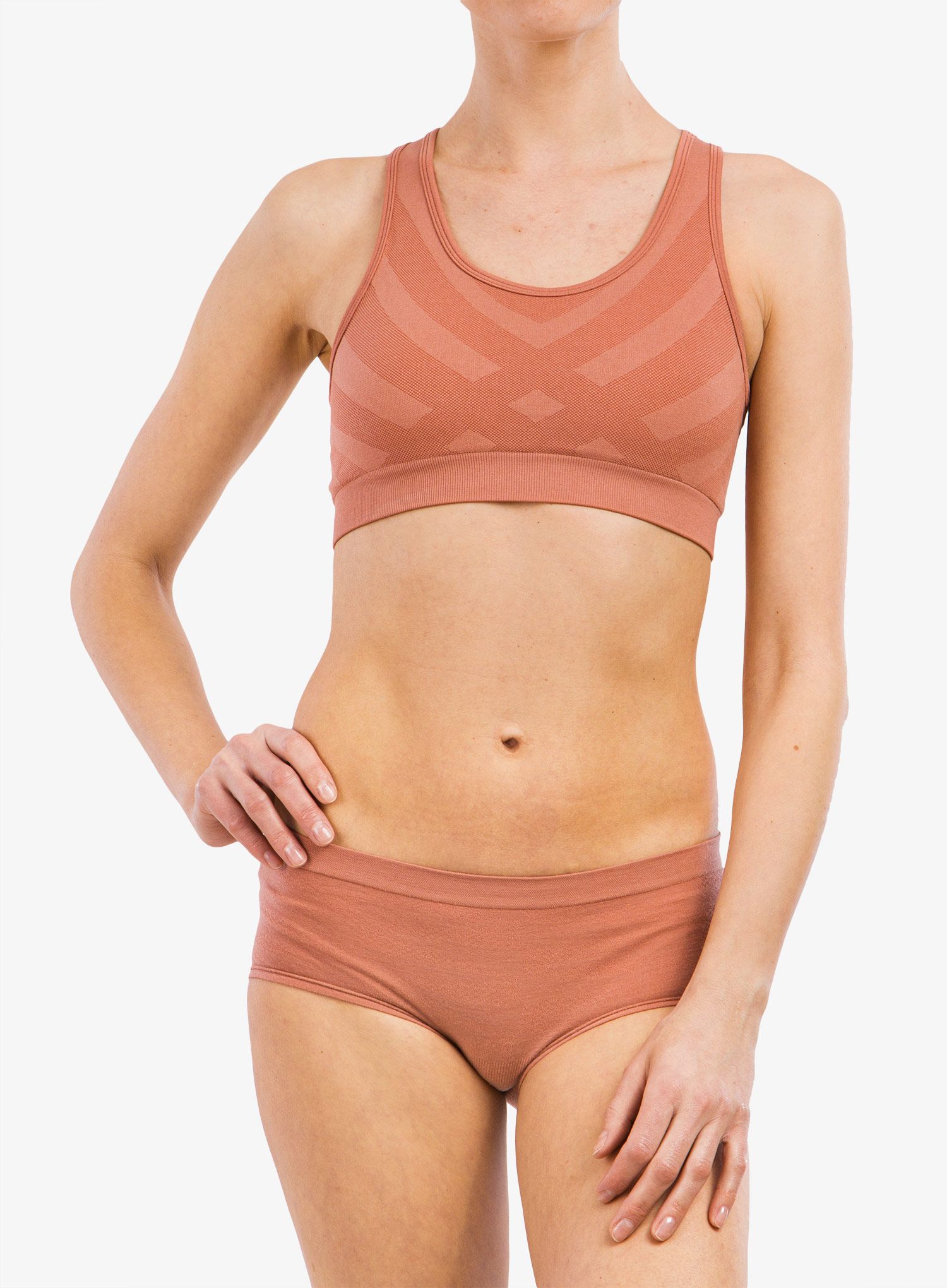 Sport-BH Smartwool Seamless Racerback Bra - light mahogany
