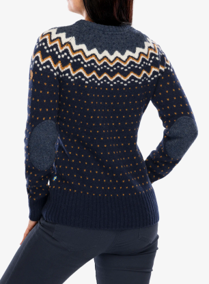 Strickpullover Damen Fjallraven Ovik Knit Sweater - dark navy
